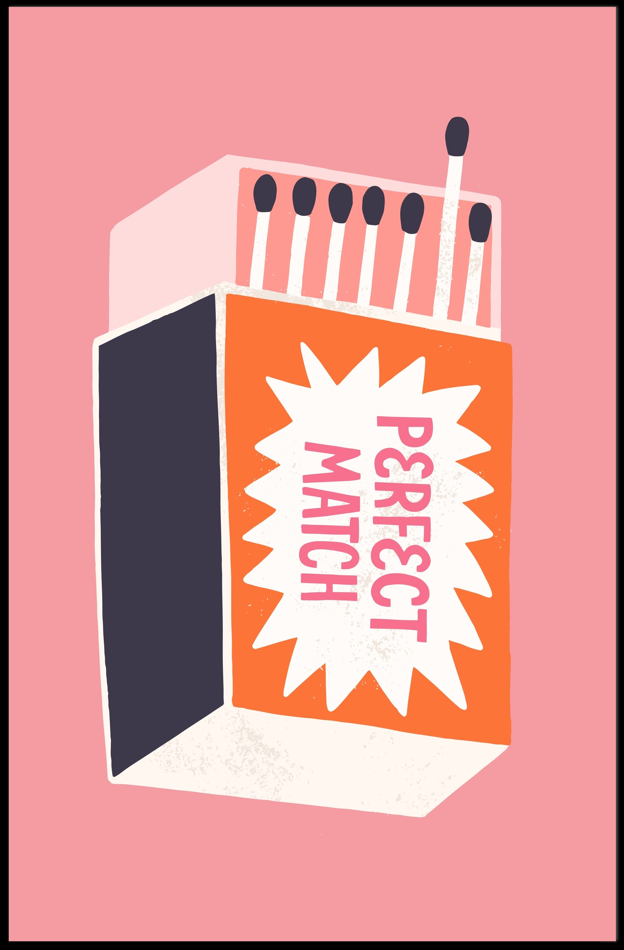 Perfect Match Graphic Art Poster - Artistic Poster PosterGoat