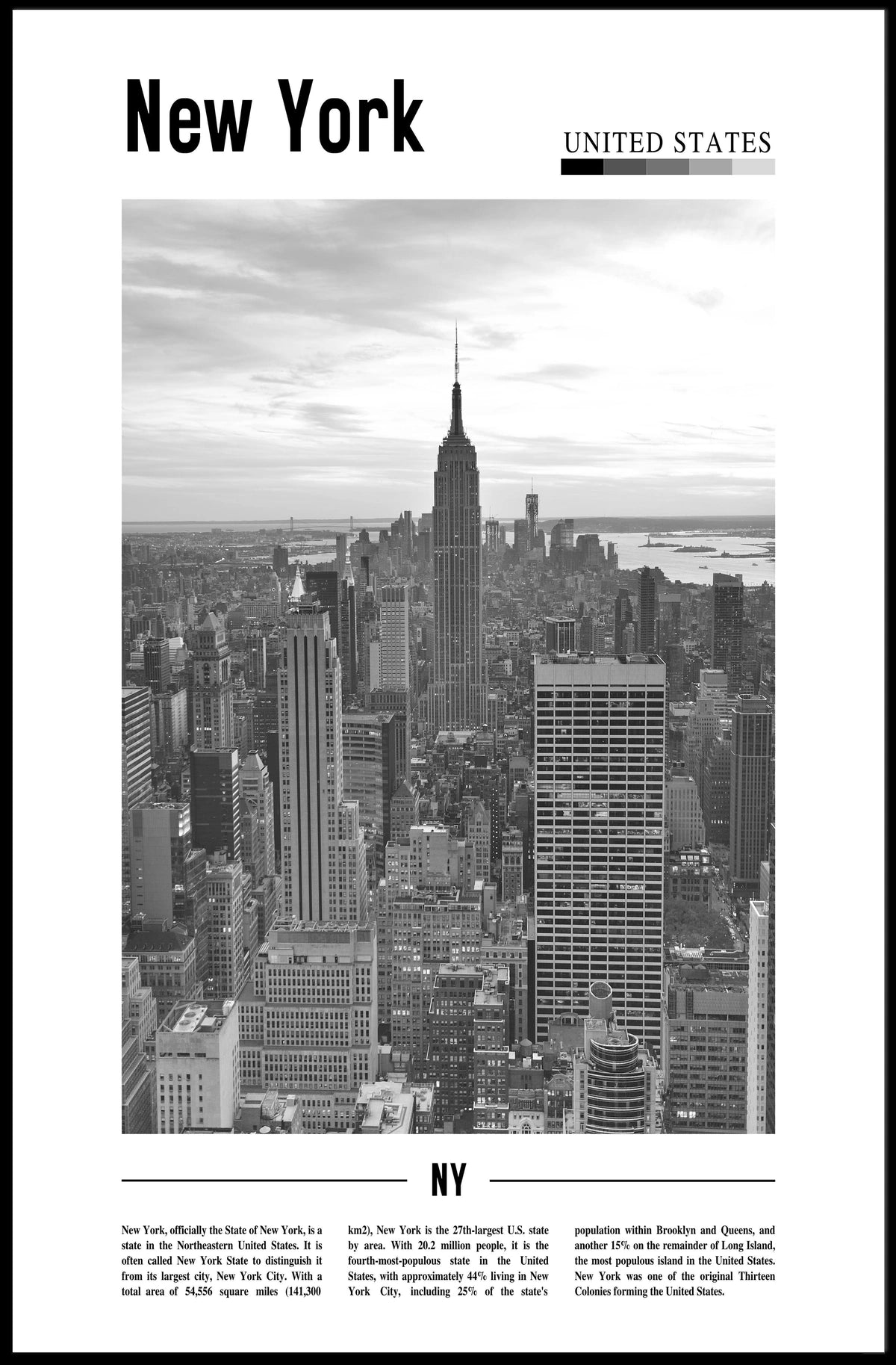 New York City Empire State Building Poster Classic Wall Art