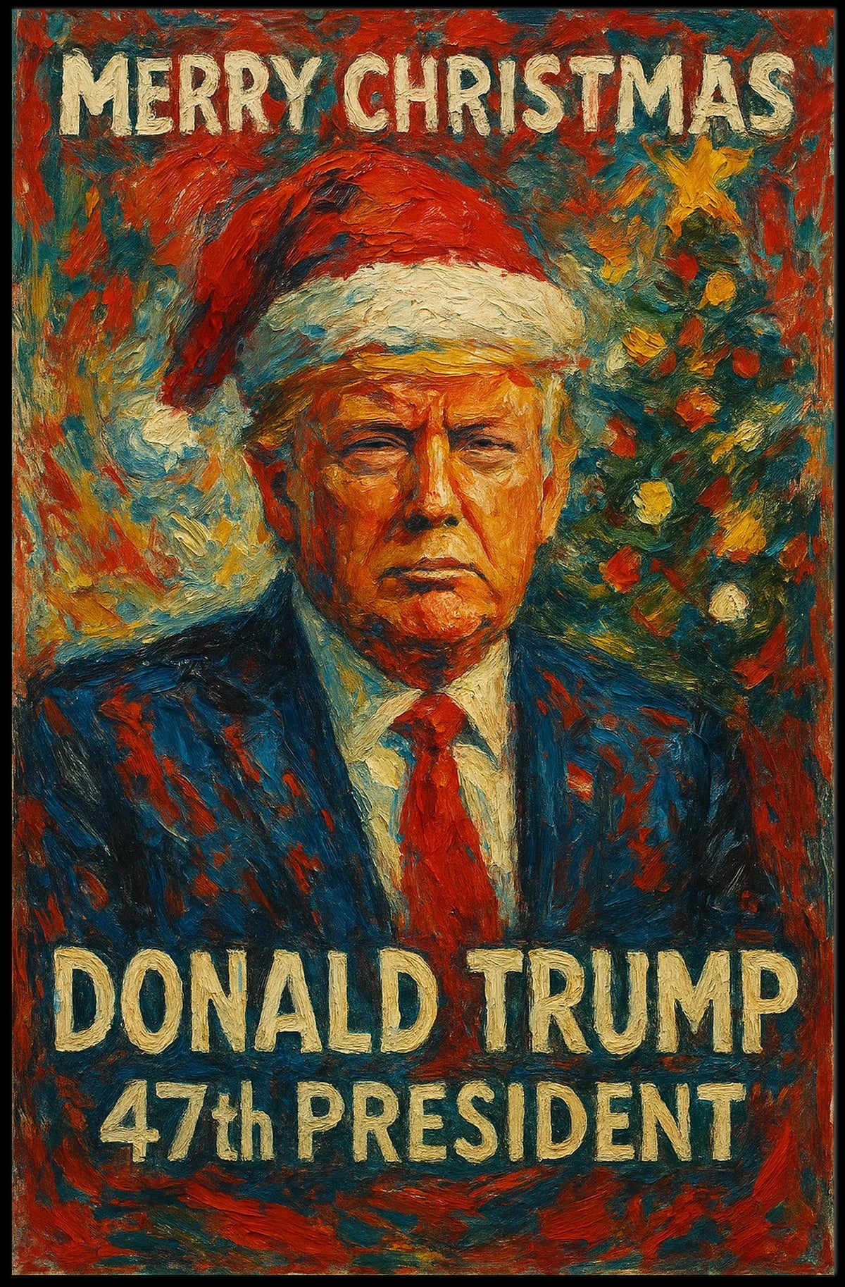 Merry Christmas Donald Trump Holiday Political Poster