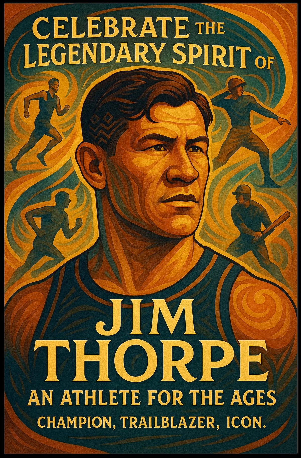 Celebrate the Legendary Spirit Jim Thorpe Poster