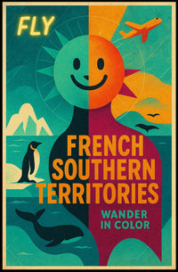 French Southern Territories Adventure Travel Poster PosterGoat
