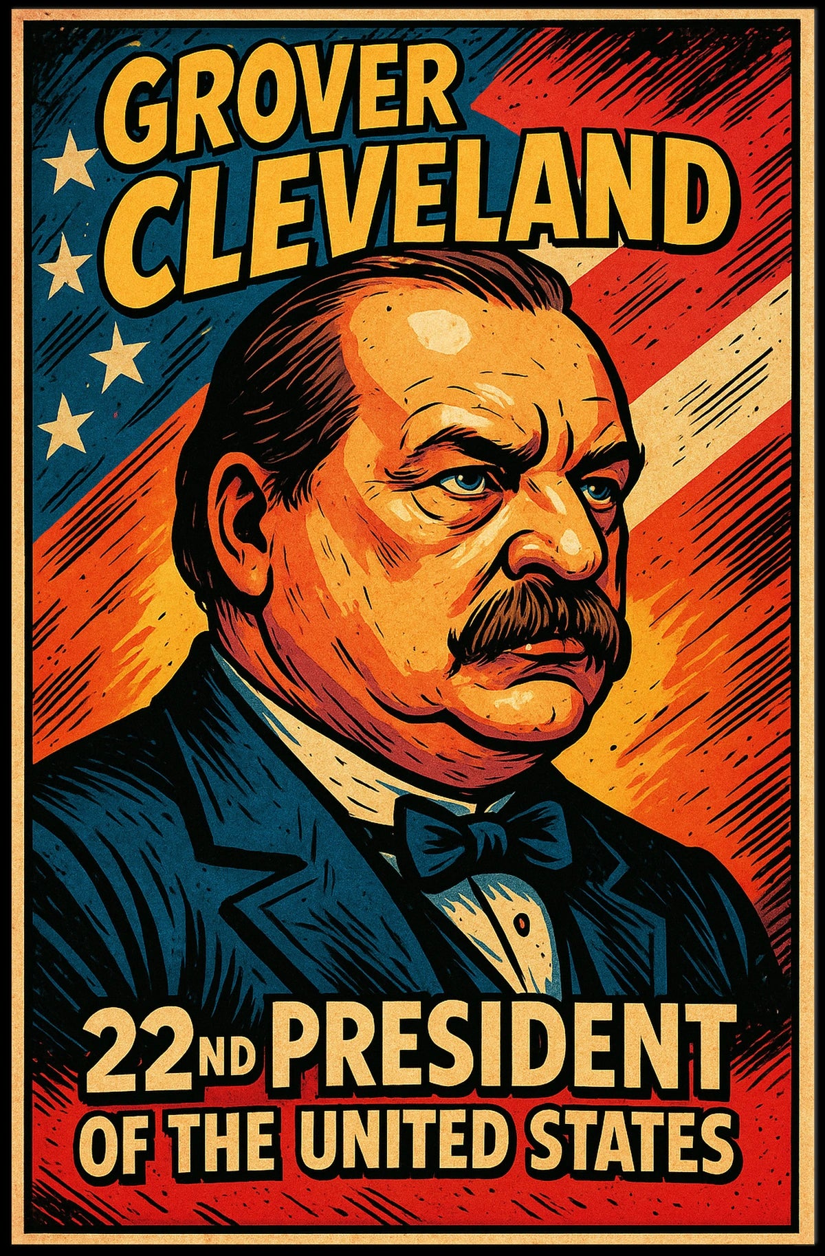 Grover Cleveland 22nd President Poster Heritage Decor