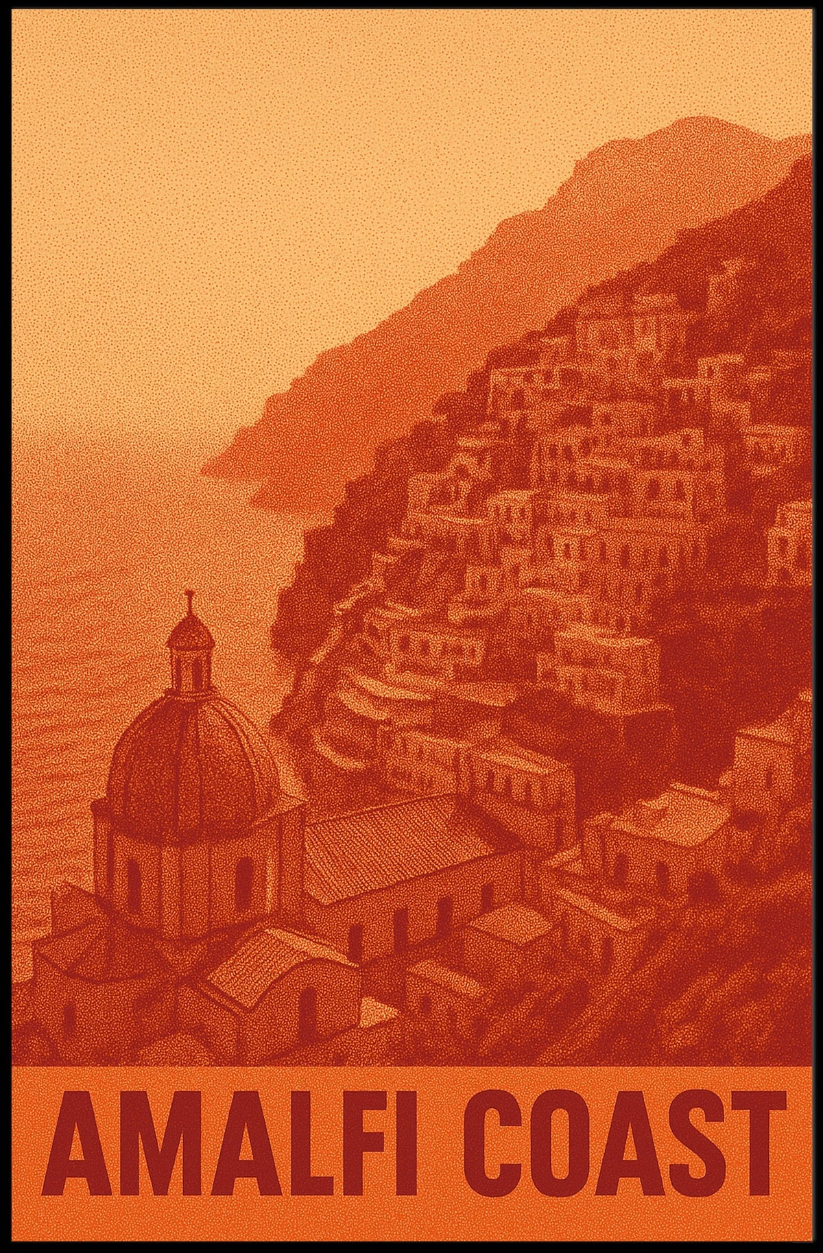 Amalfi Coast Poster 18x24 Coastal Wall Art Print Edition