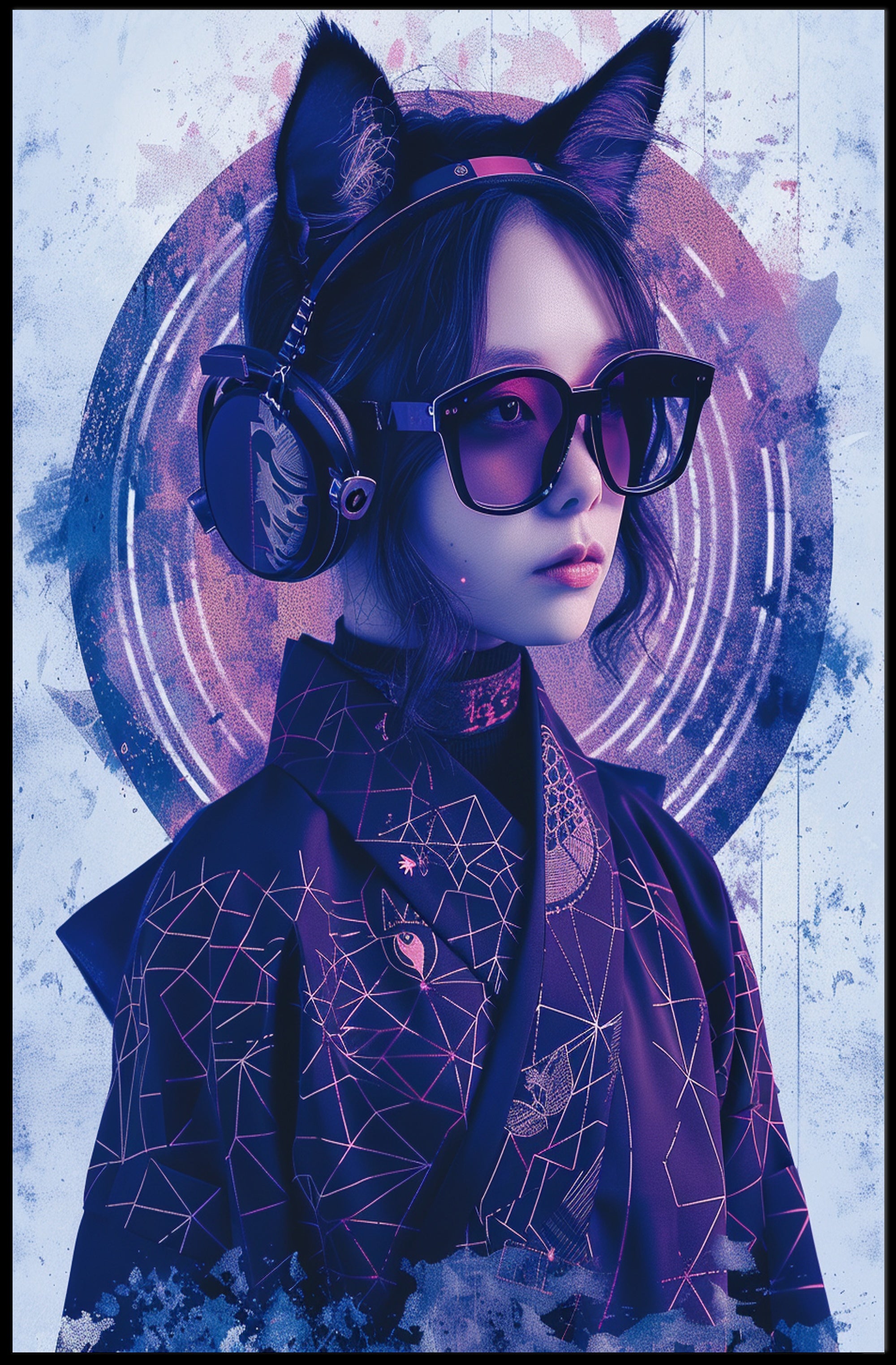 Futuristic Fashion Portrait Art Print for Home Decor PosterGoat