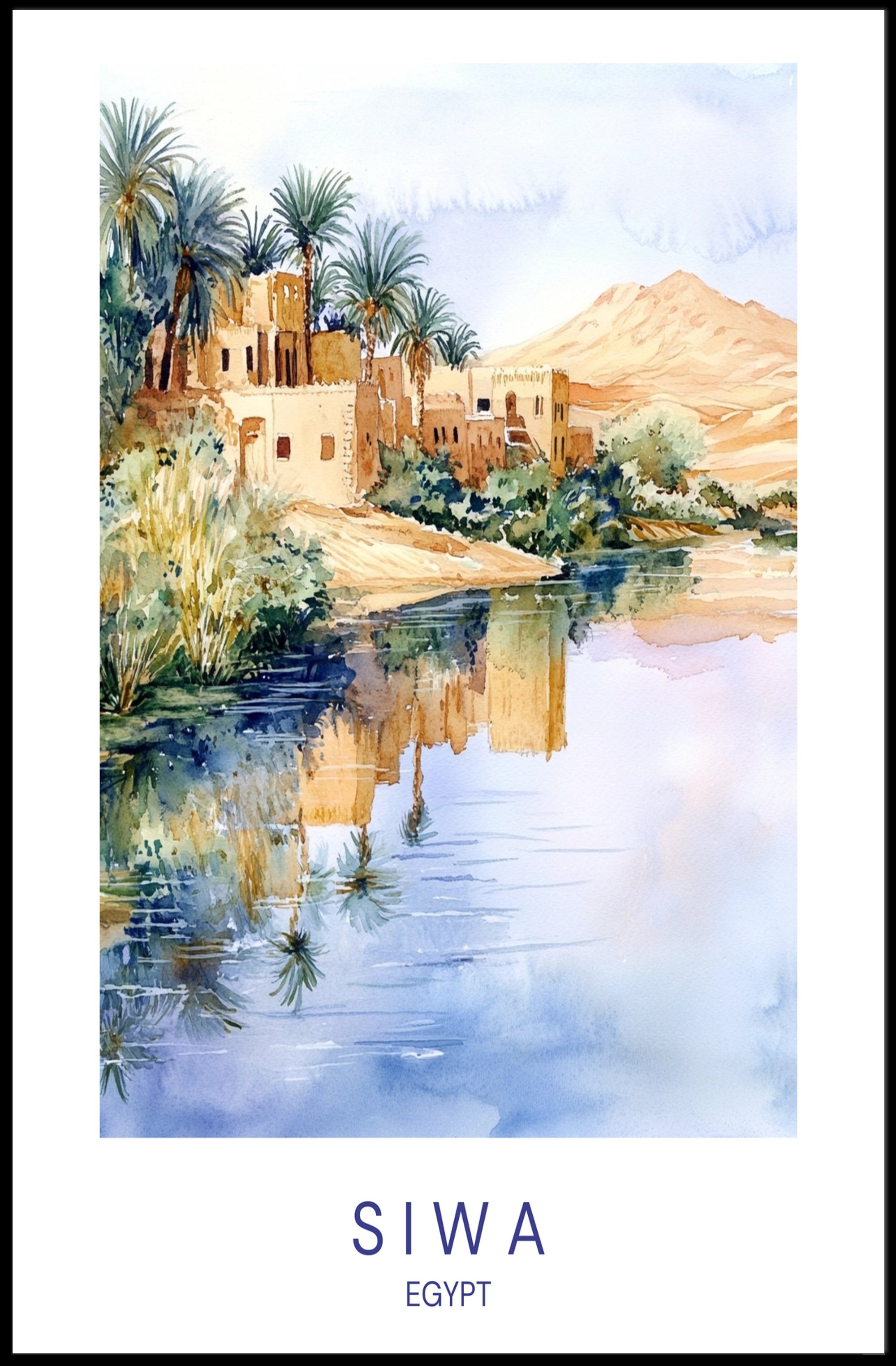 Tranquil Oasis of Siwa Poster PosterGoat