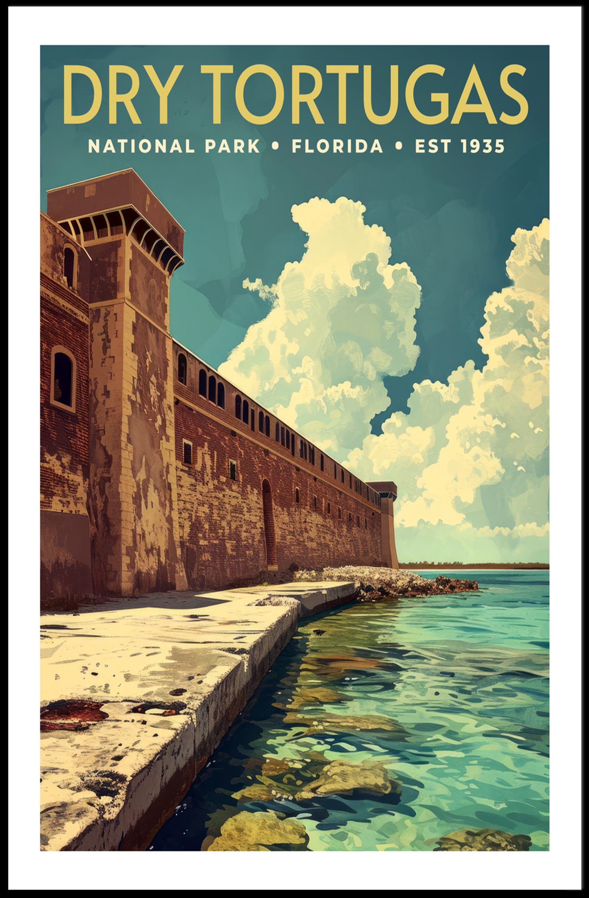 Dry Tortugas National Park Scenic Travel Poster