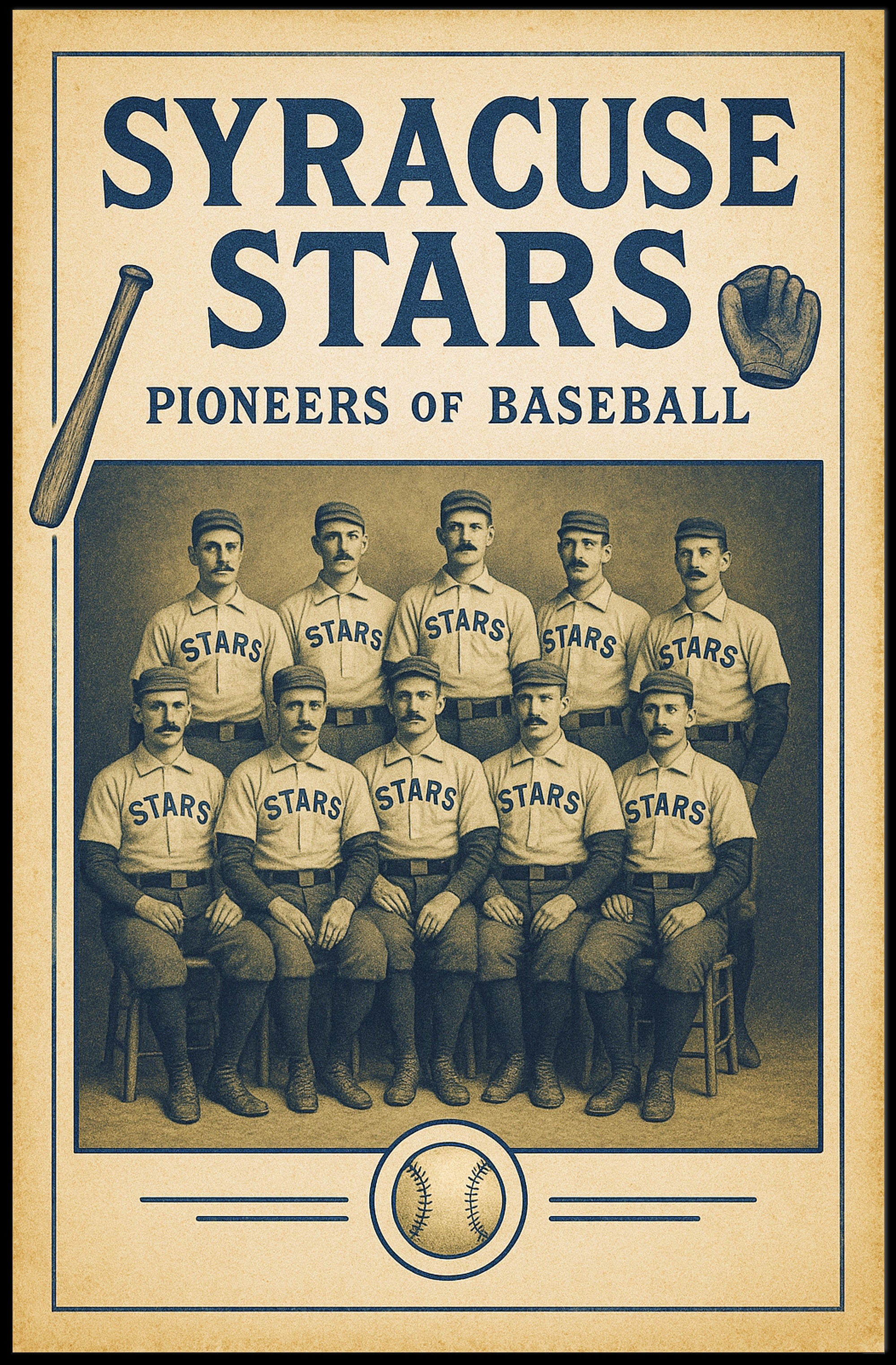 Syracuse Stars Pioneers of Baseball Poster PosterGoat