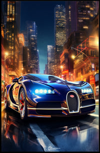 Night Drive in the City Poster PosterGoat