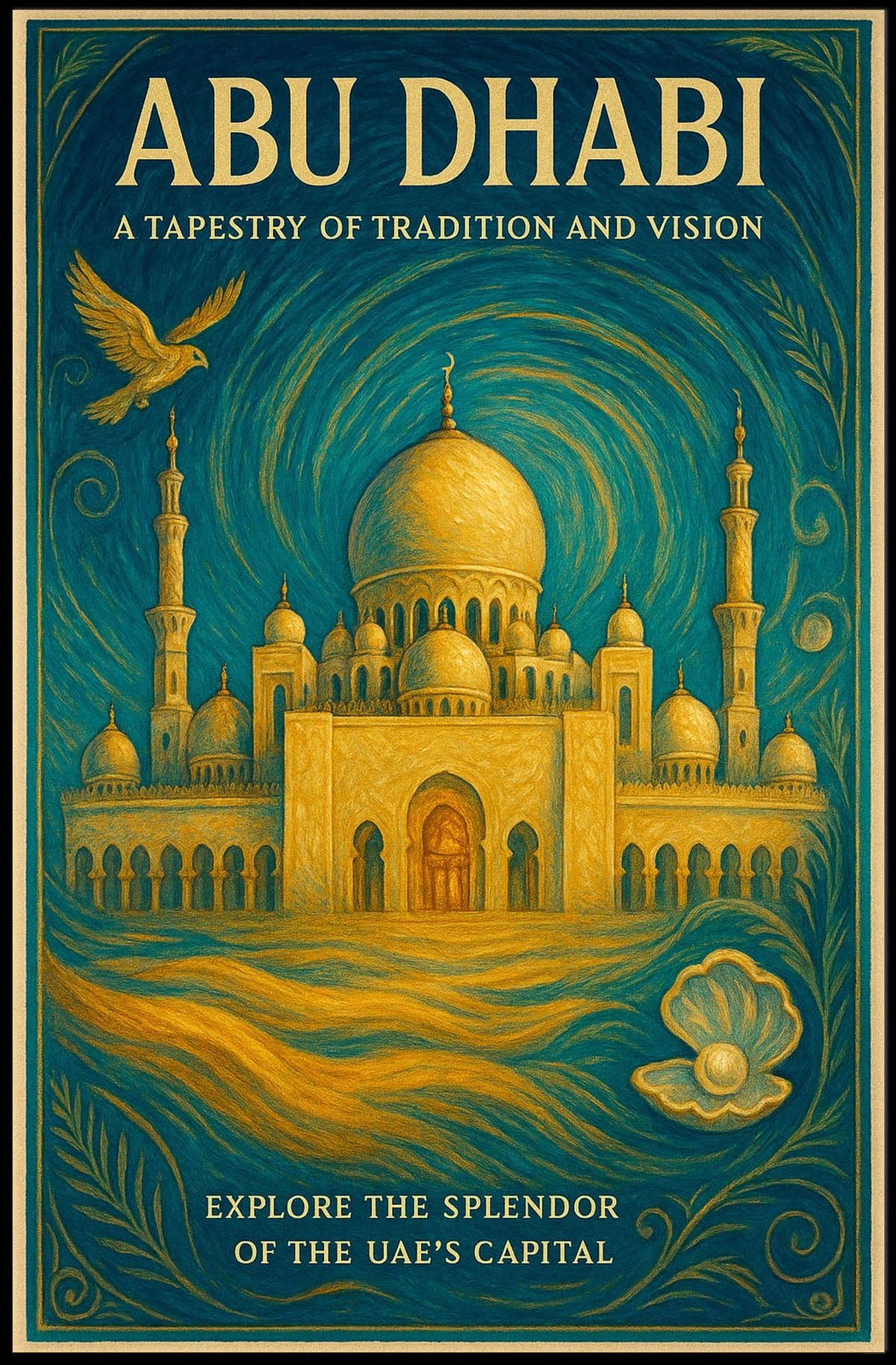 Abu Dhabi A Tapestry Of Tradition And Poster