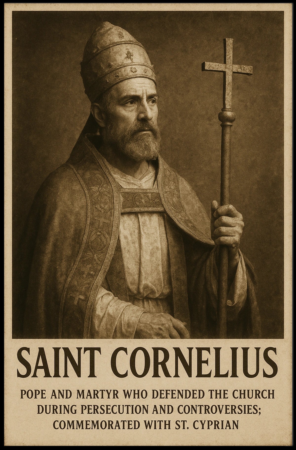 Saint Cornelius Pope And Martyr Poster