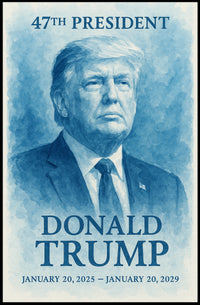 Trump Visionary Horizon Watercolor Patriot Poster