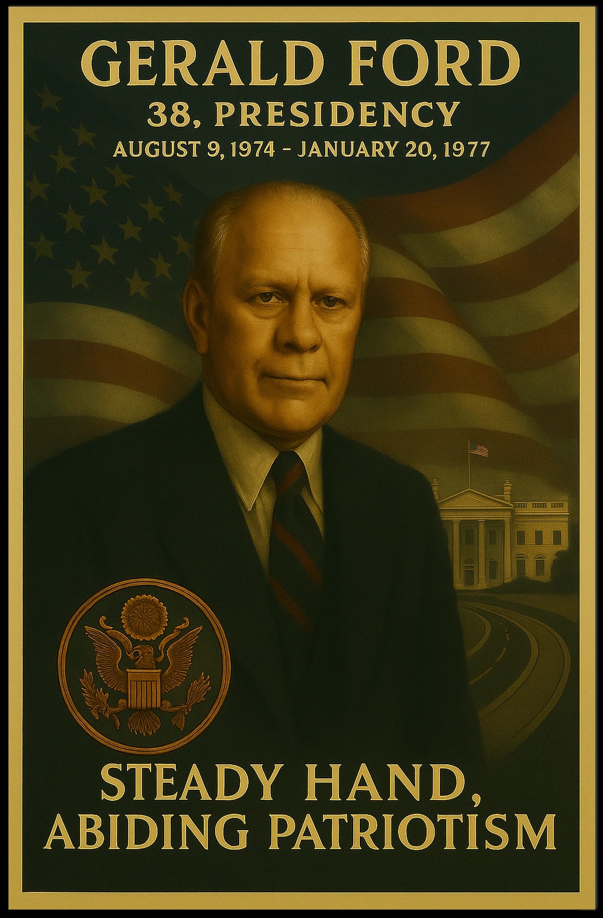 Gerald Ford 38th President Historical or Presidential Poster