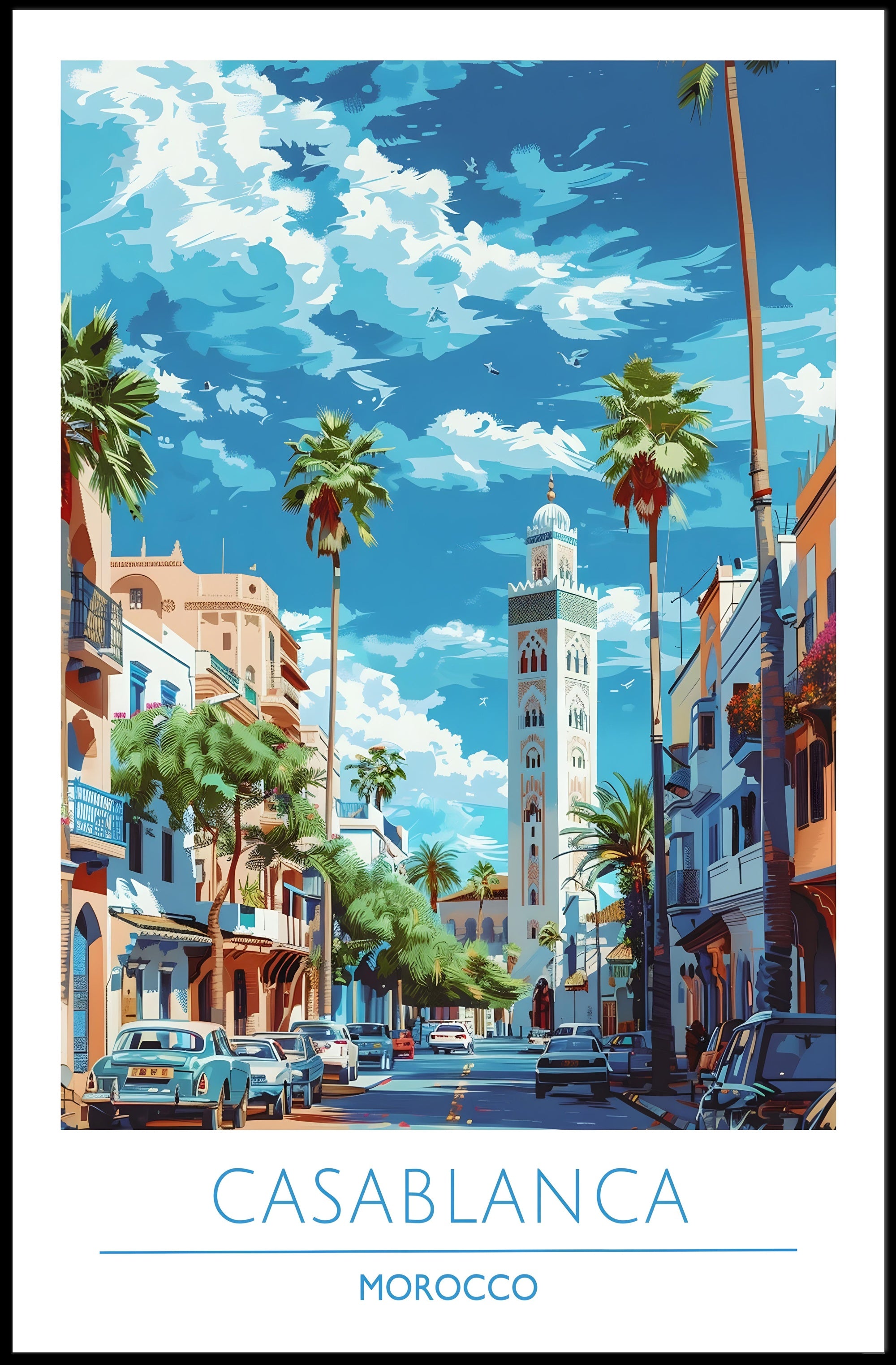 Casablanca Cityscape Poster