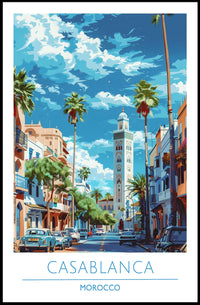 Casablanca Cityscape Poster