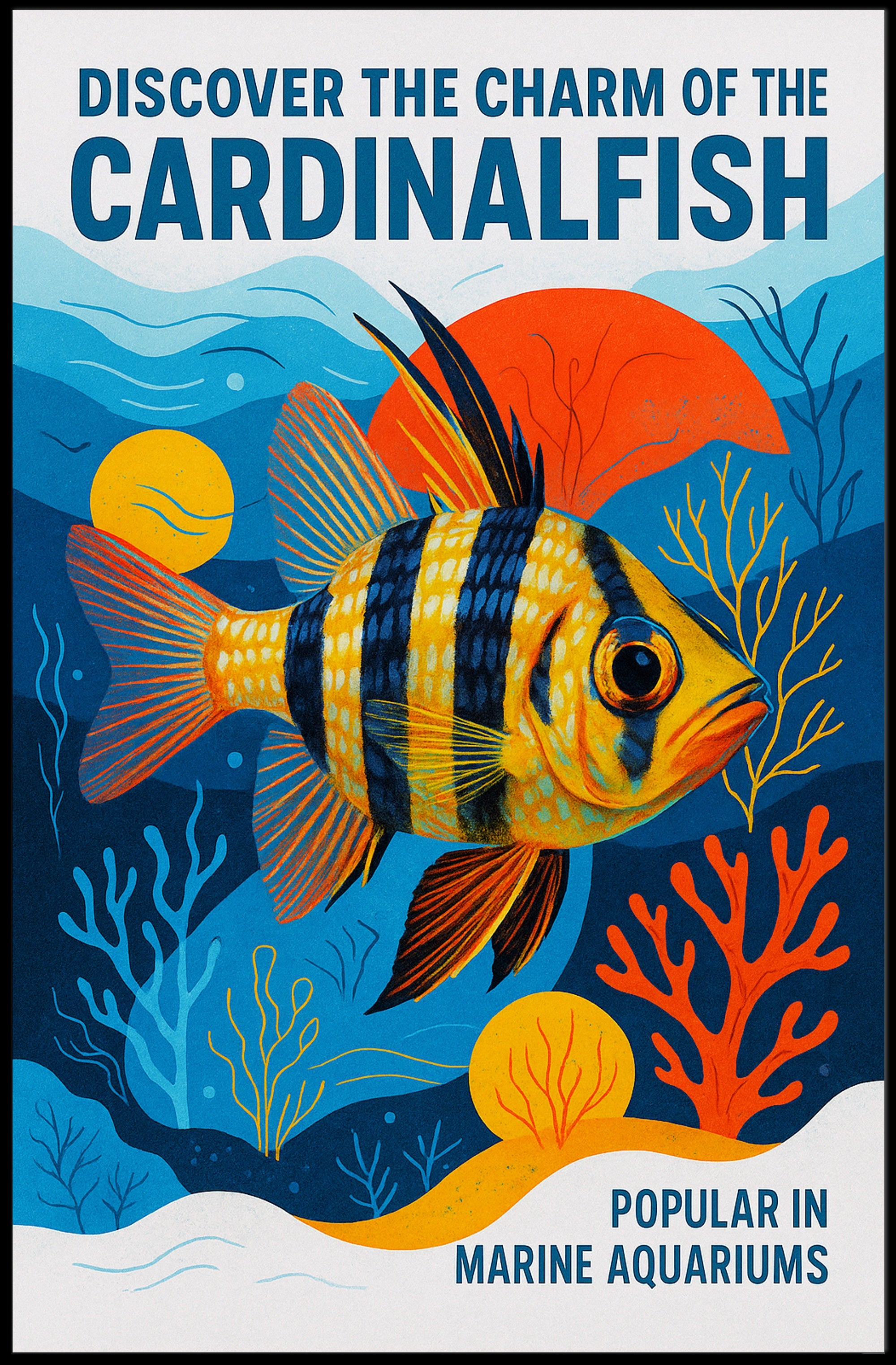 Discover the Charm of the Cardinalfish Poster PosterGoat