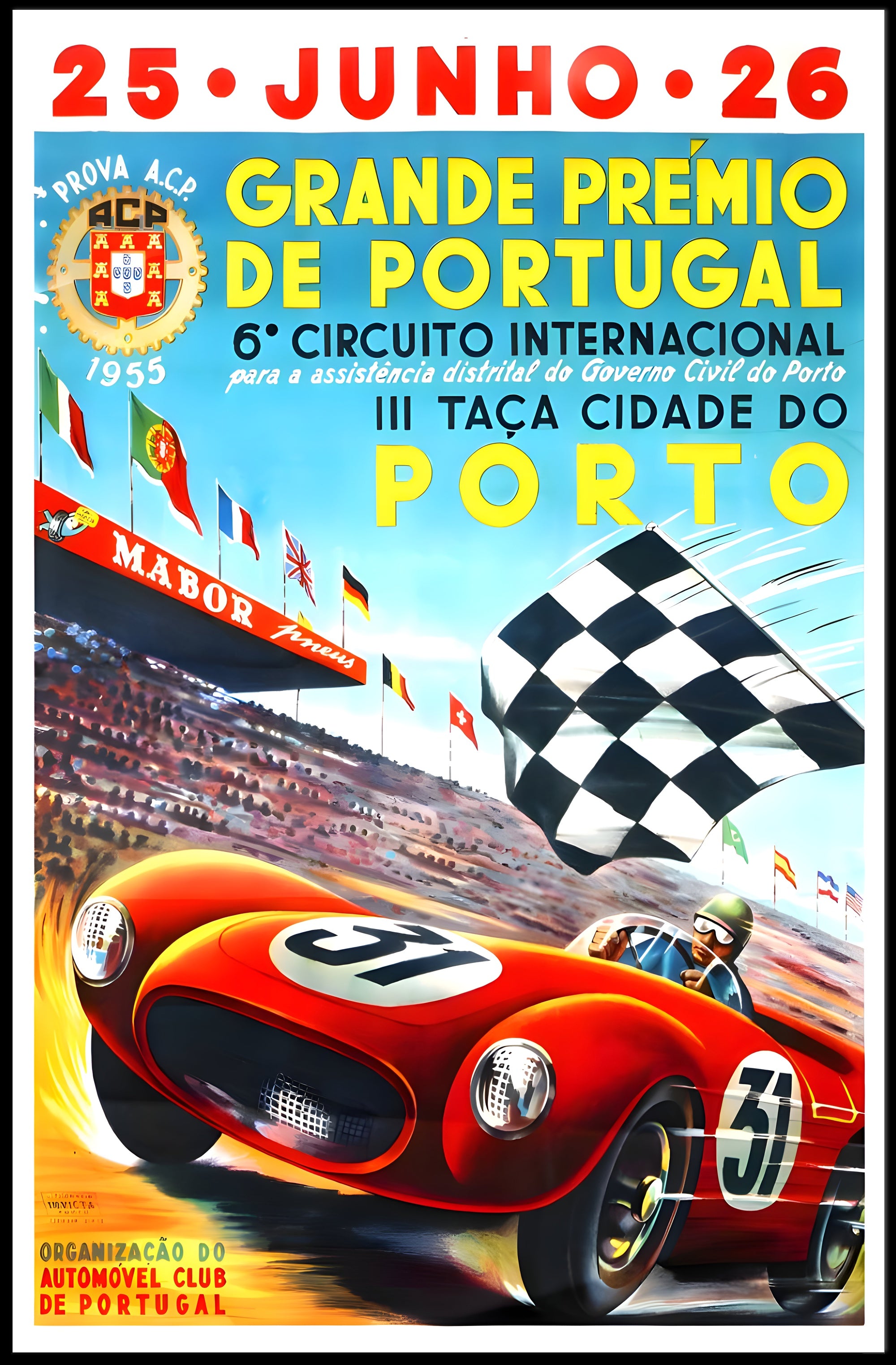 Grande PrΓ©mio de Portugal 1955 Poster