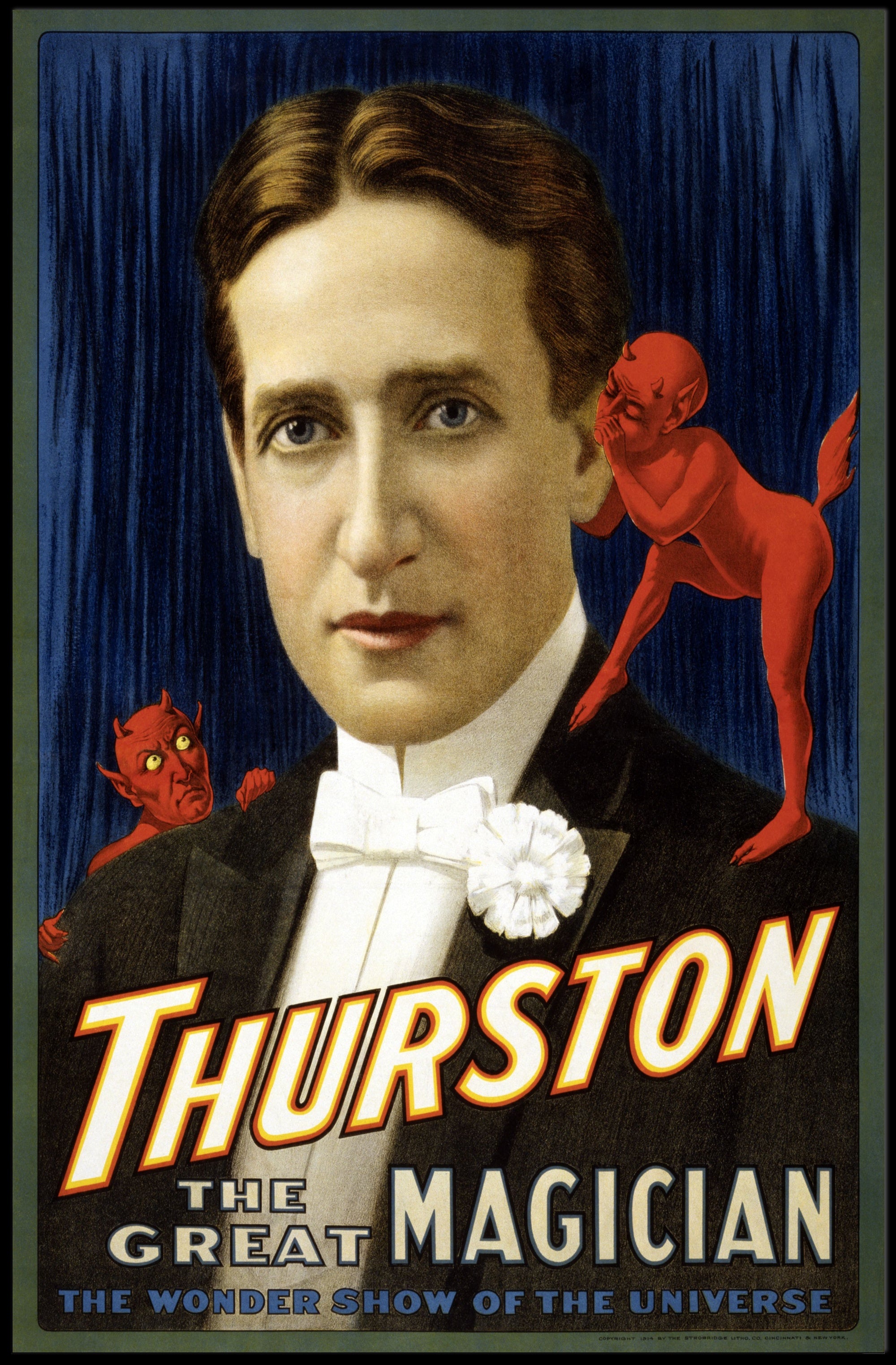 Thurston The Great Magician Vintage Entertainment Poster