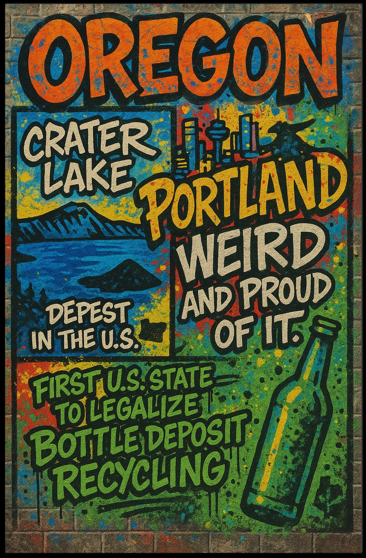 Oregon Highlights Poster