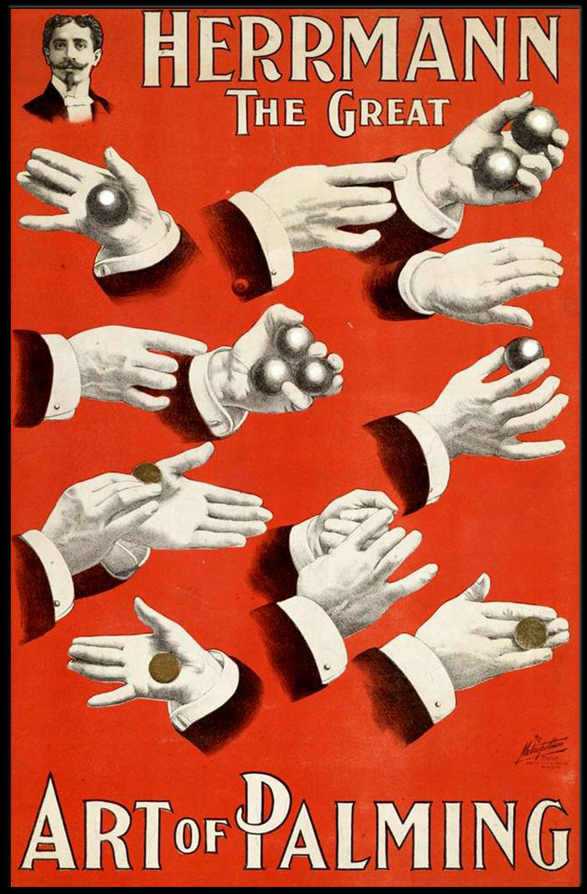 Herrmann the Great Magic Show Vintage Poster - Cultural or Heritage Poster