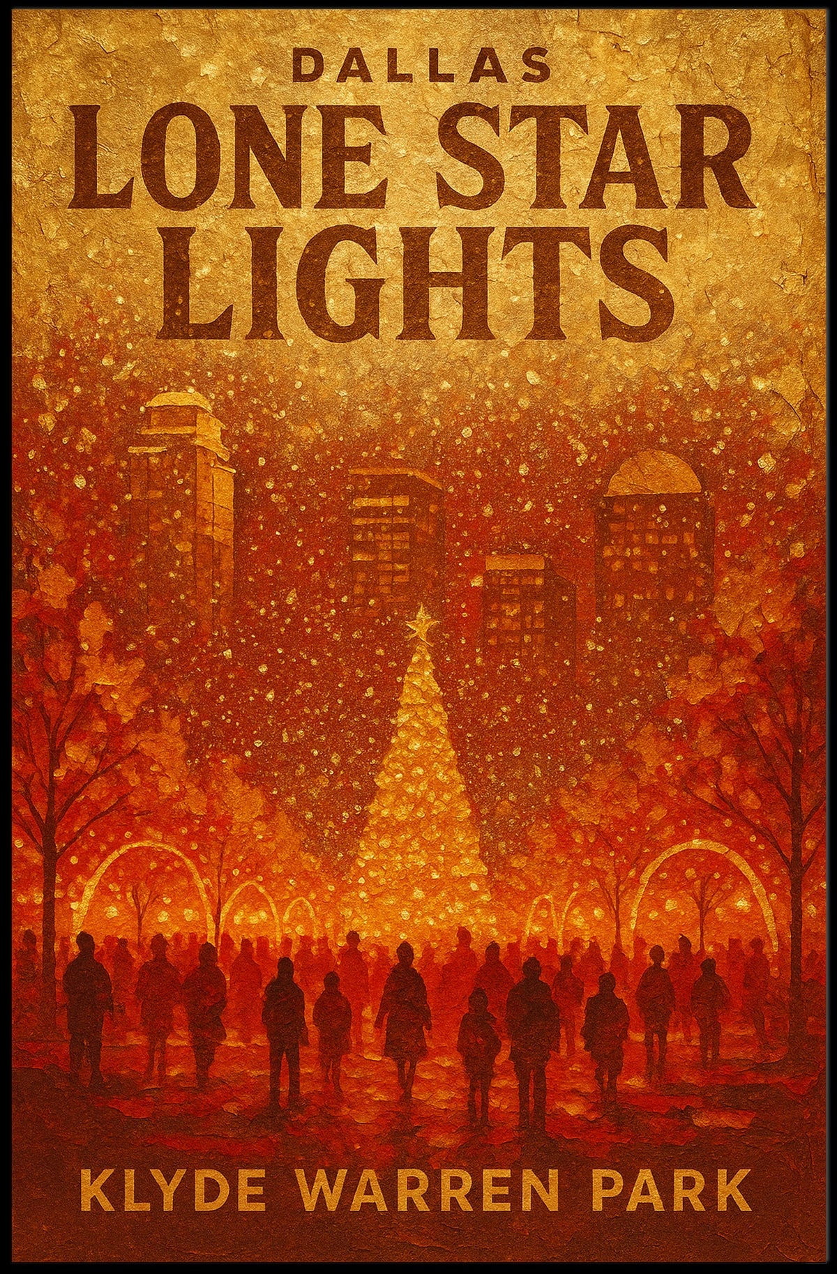 Dallas Lone Star Lights Poster