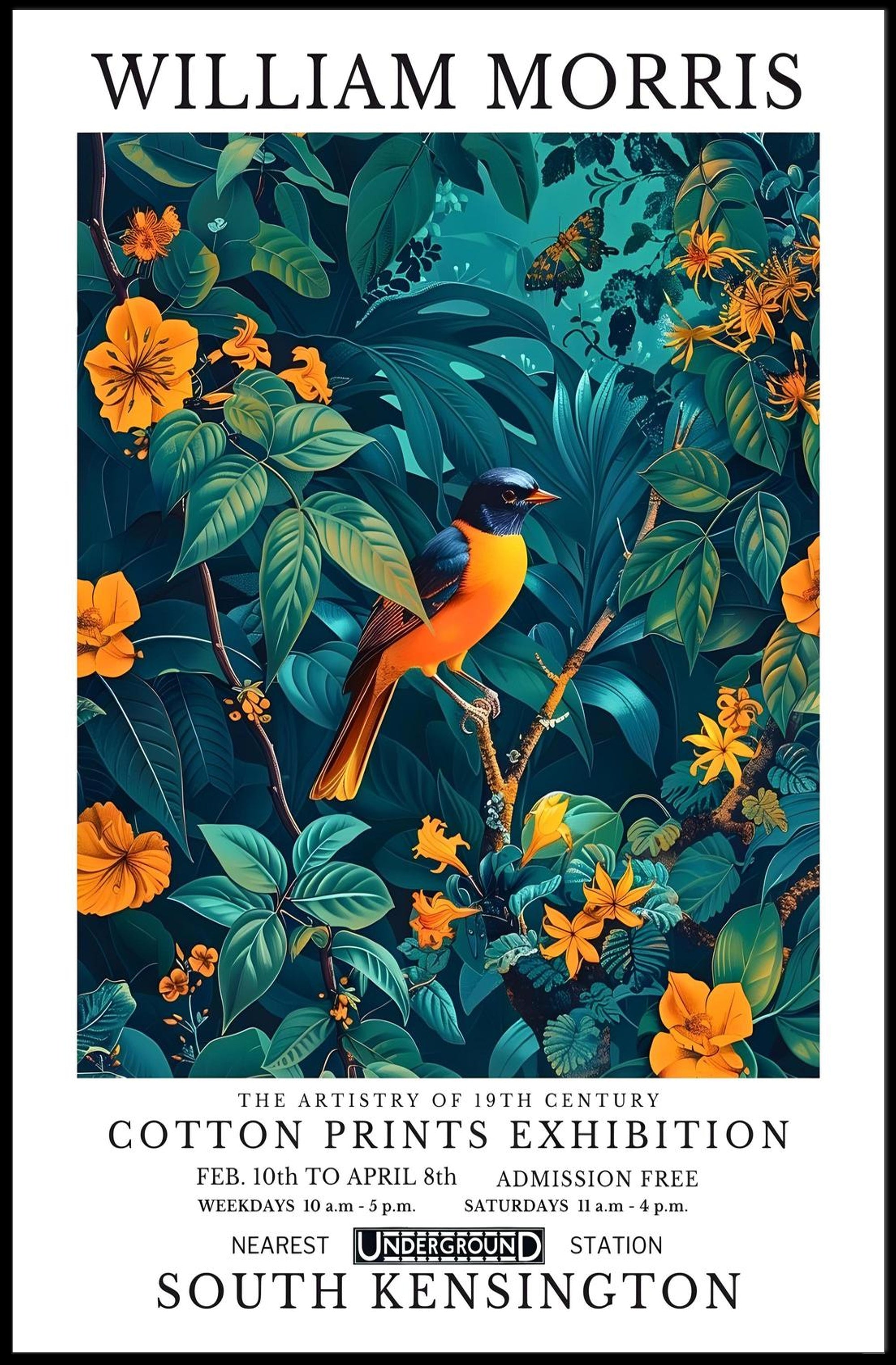 The Artistry of William Morris Exhibition Artistic Poster