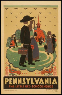 Pennsylvania: The Little Red Schoolhouse Poster PosterGoat
