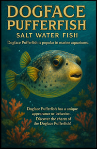 Dogface Pufferfish Salt Water Fish Poster