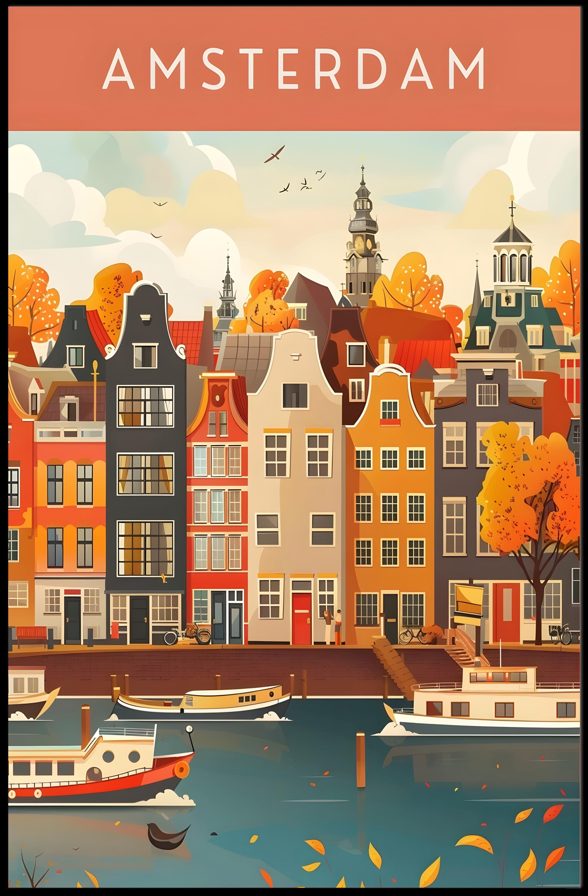 Autumn in Amsterdam Poster