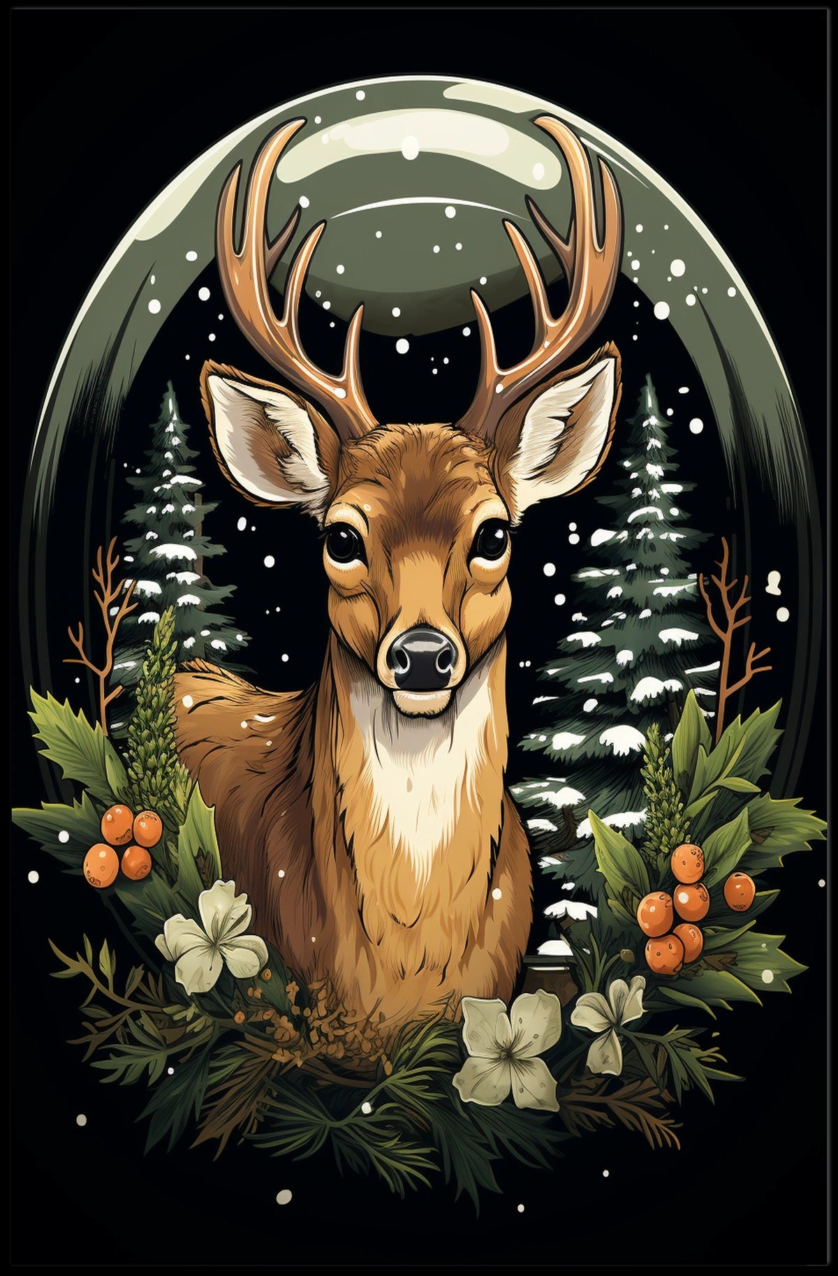 Winter Woodland Majesty Poster