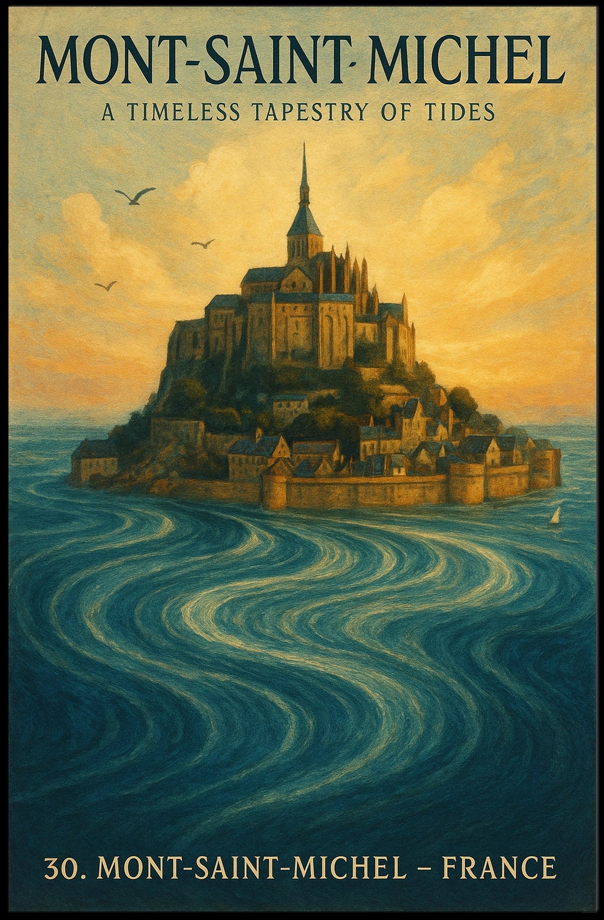 Mont-Saint-Michel A Timeless Tapestry Poster