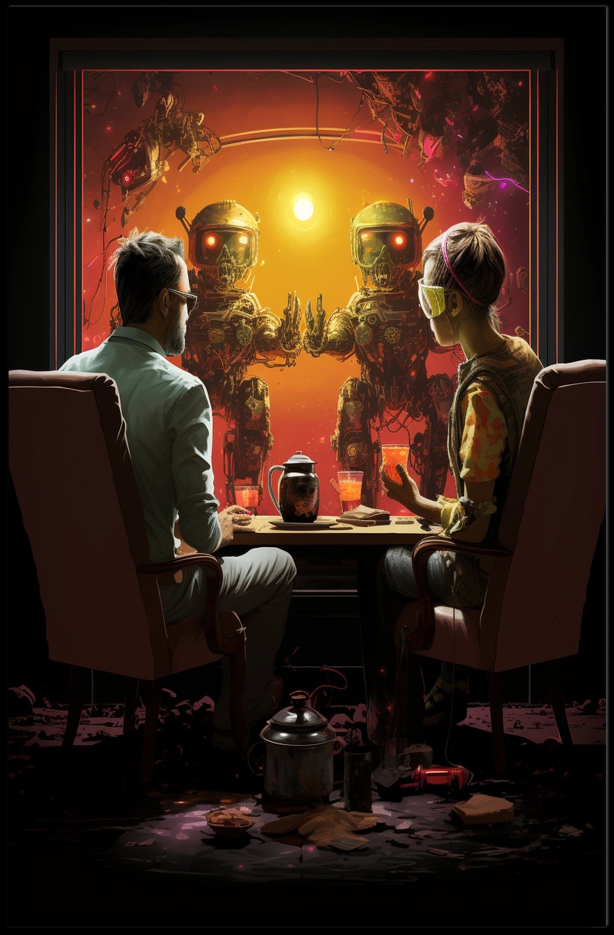 Futuristic Encounter Poster