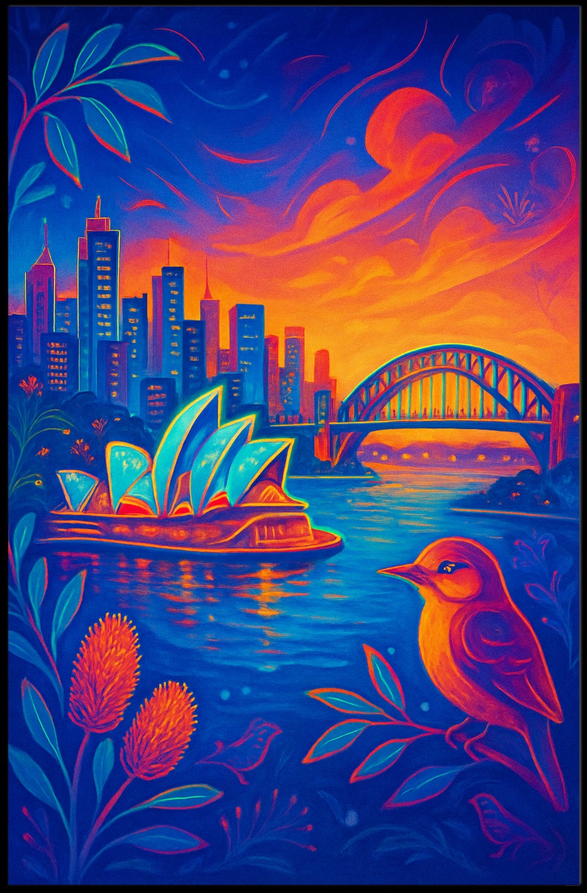 Sydney Skyline at Dusk Poster