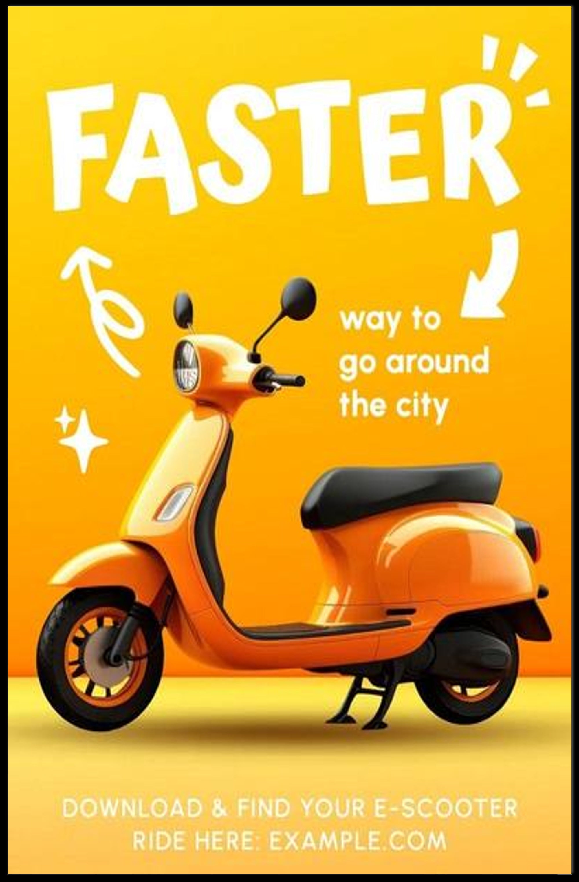Ride Faster with E-Scooters Poster PosterGoat