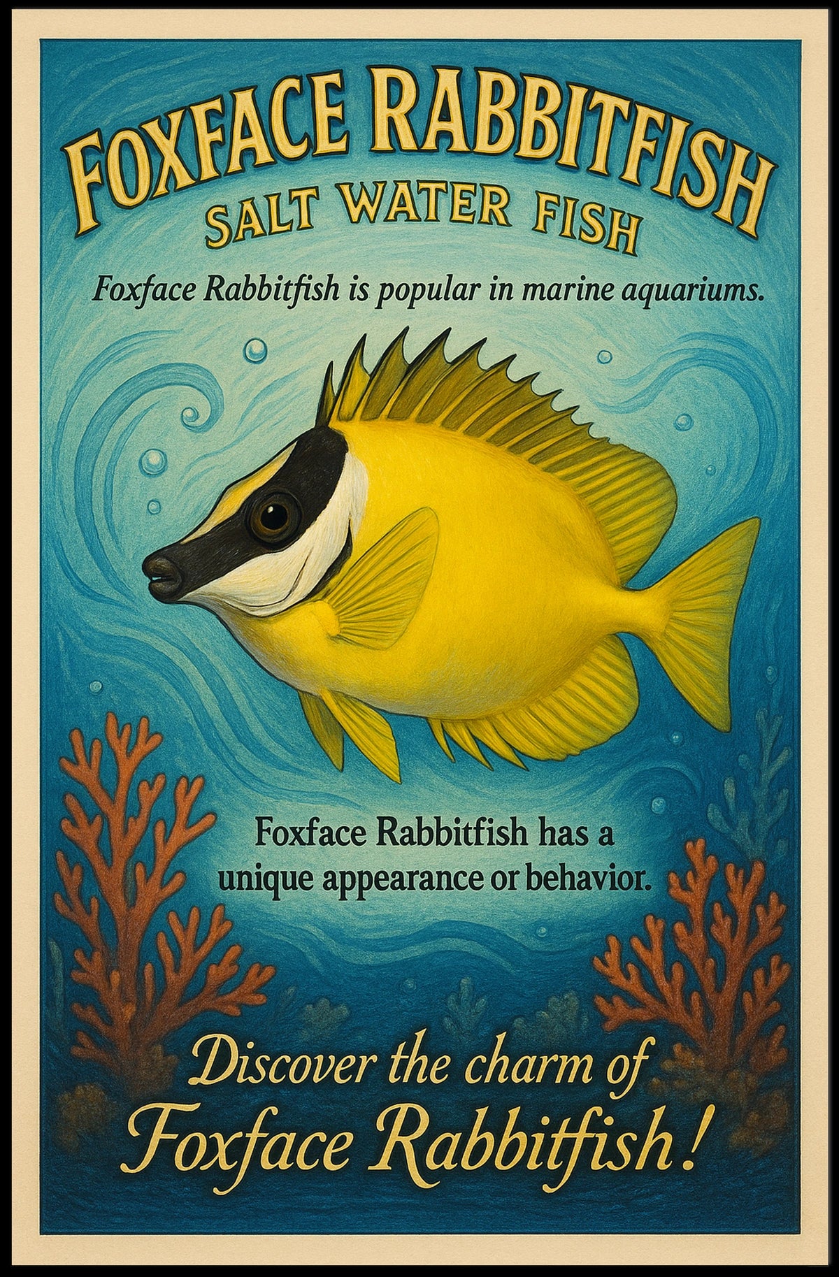 Discover the Charm of Foxface Rabbitfish Poster