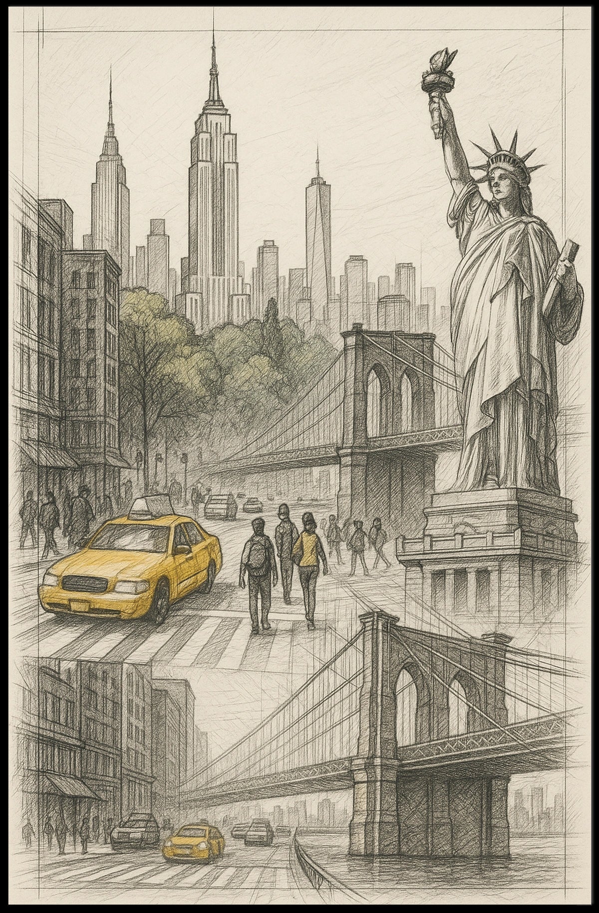 Iconic New York City Art Poster For NYC Home Decor Lovers