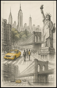 Iconic New York City Art Poster For NYC Home Decor Lovers