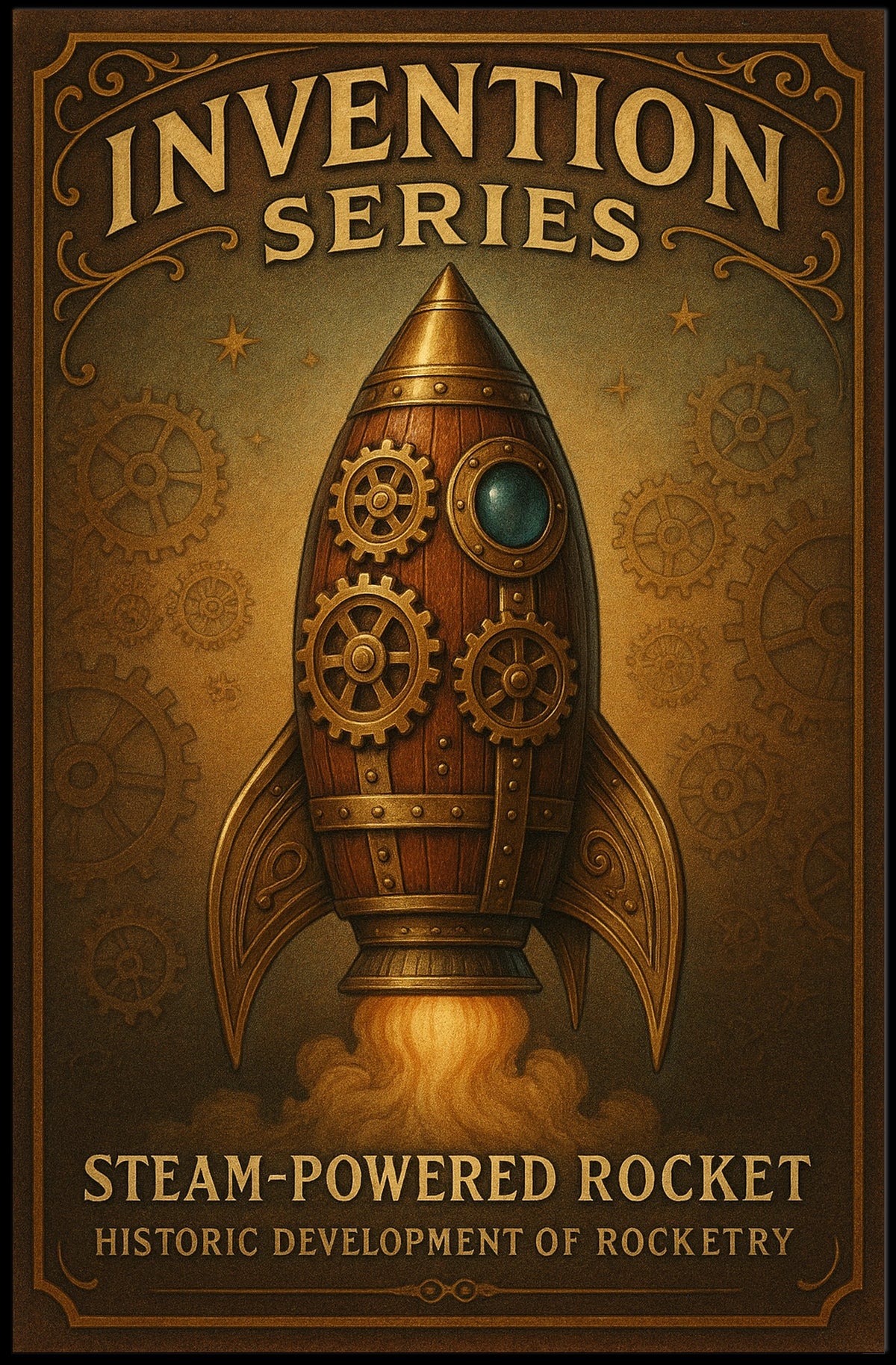 Steam-Powered Rocket Invention Series Poster