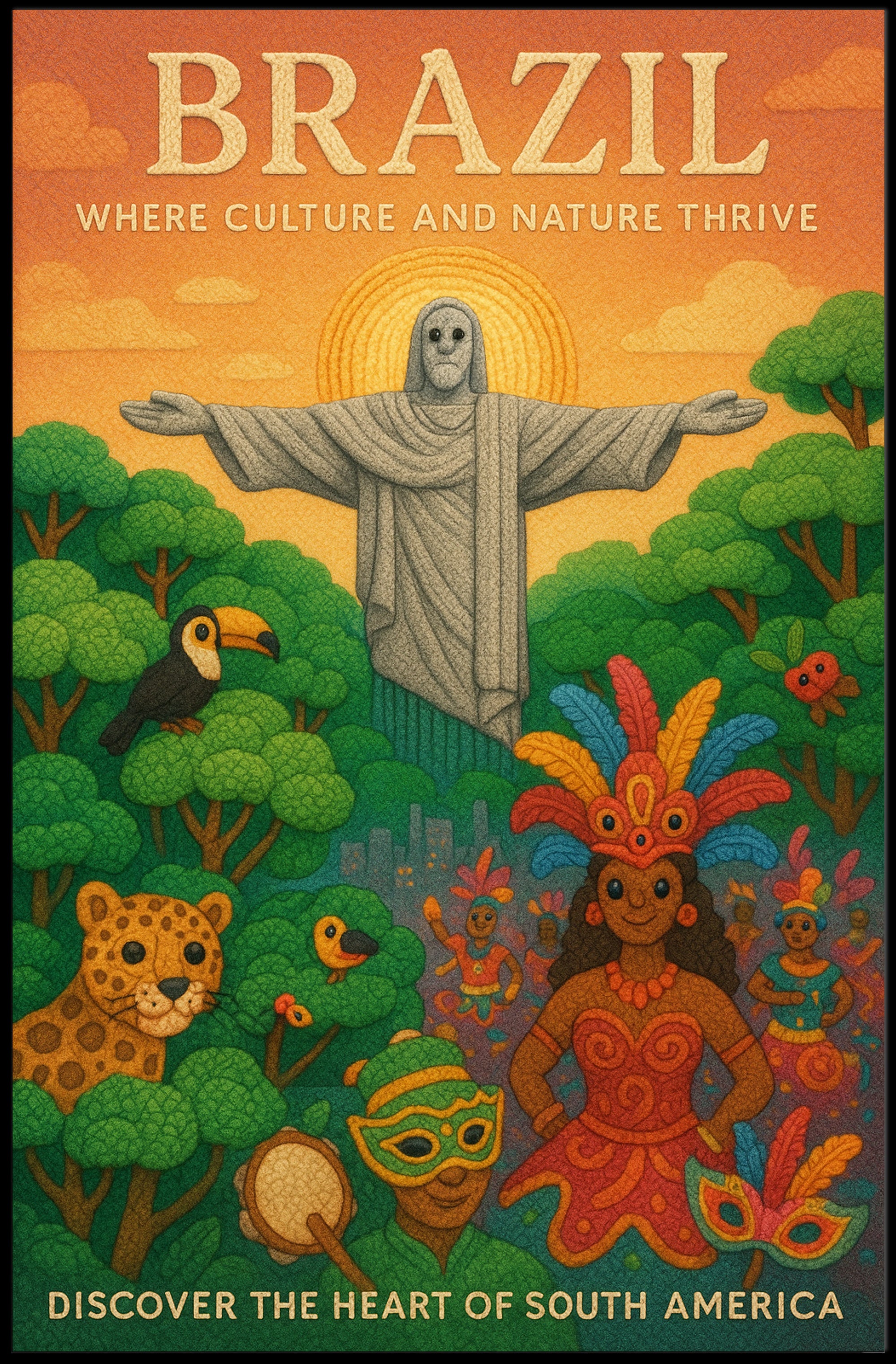 Discover the Heart of South America Poster