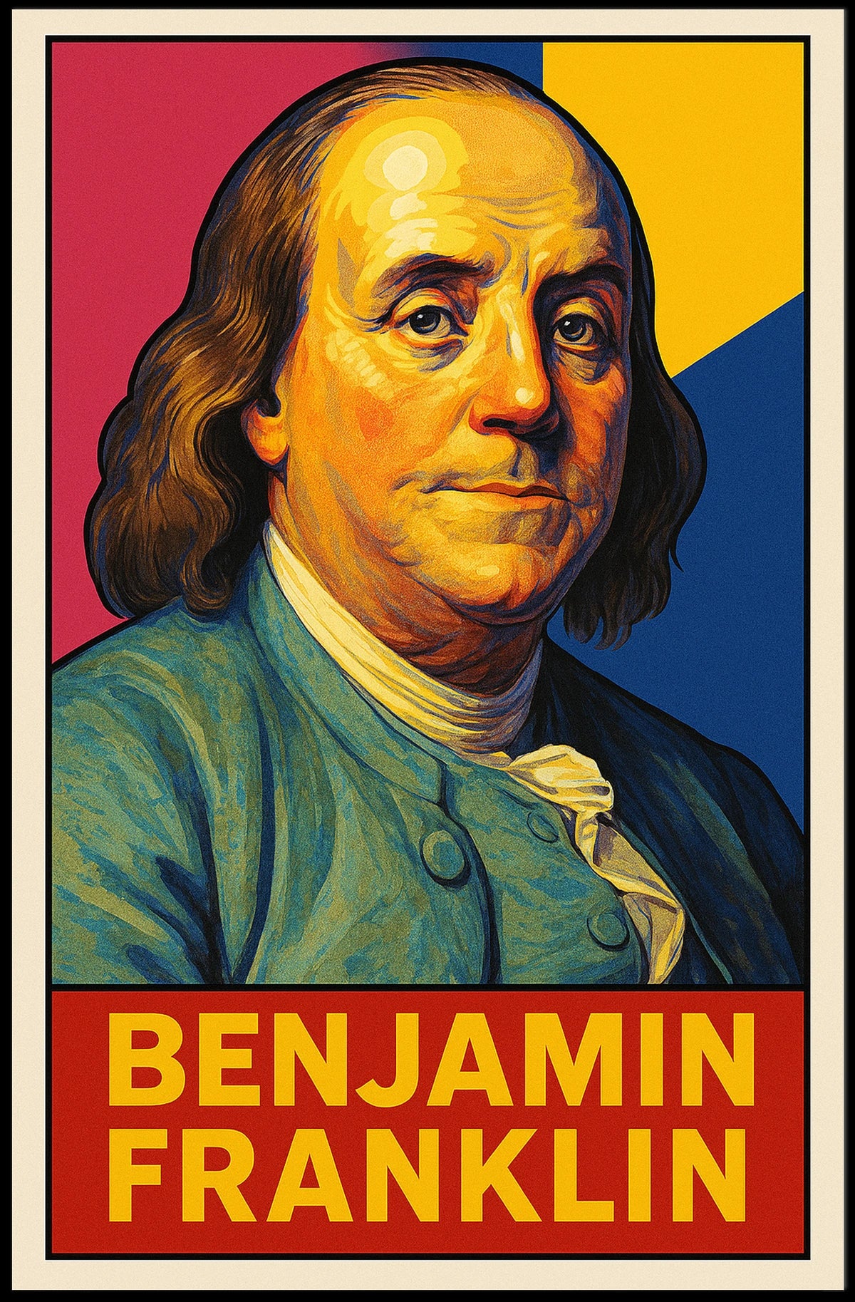 Benjamin Franklin Iconic Statesman Poster