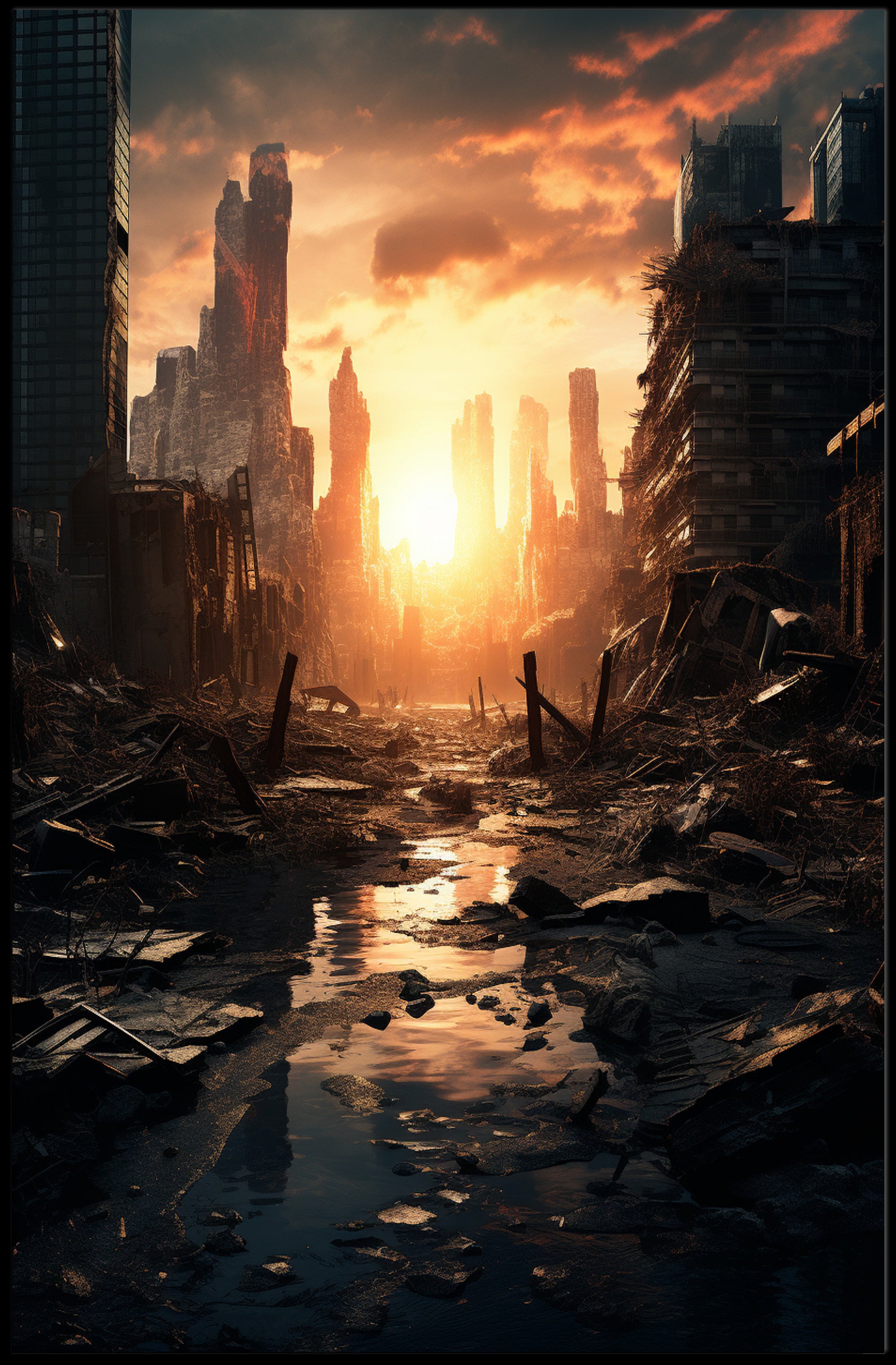 Post-Apocalyptic Sunrise Poster