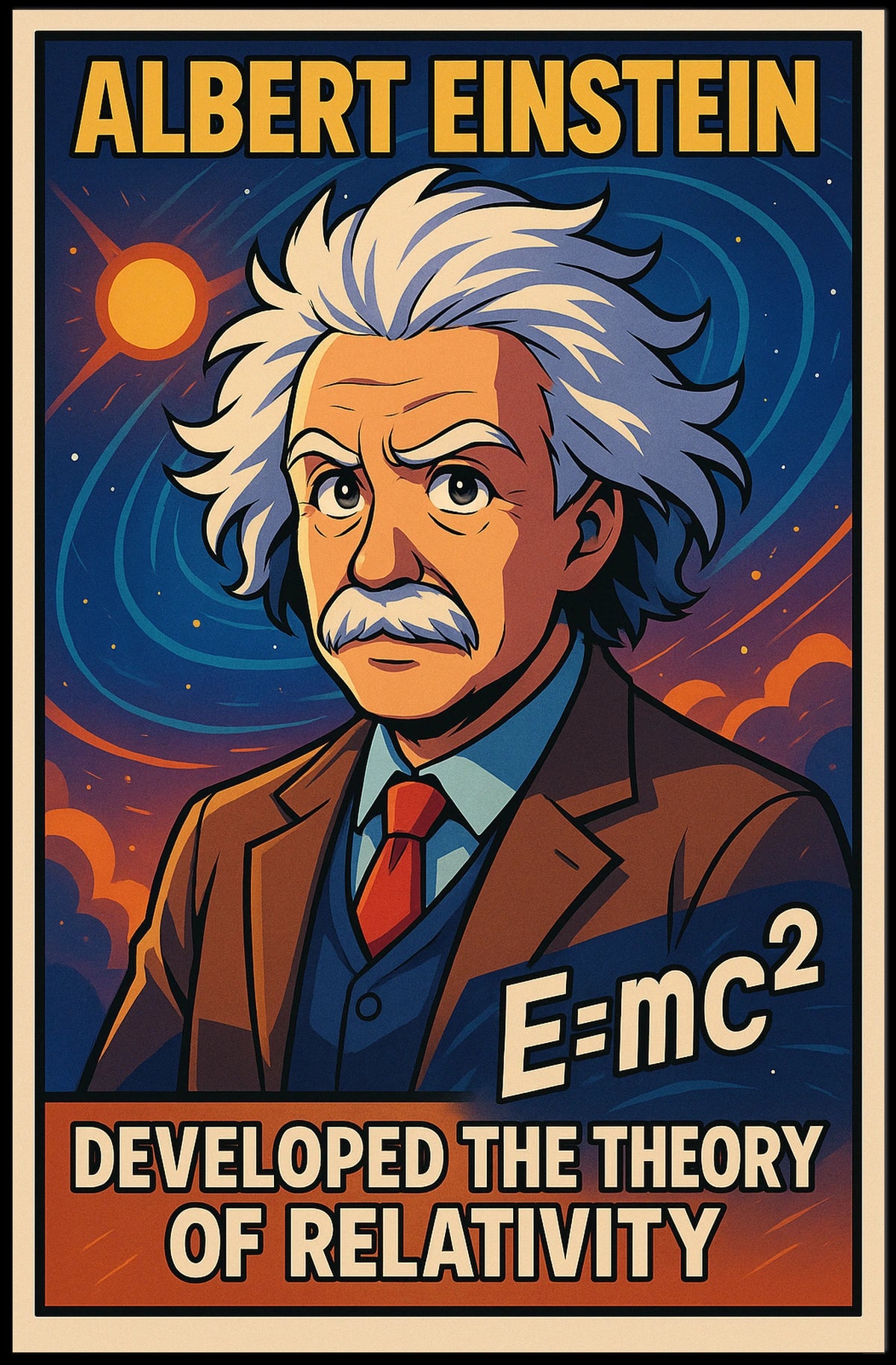 Albert Einstein Theory Of Relativity Poster