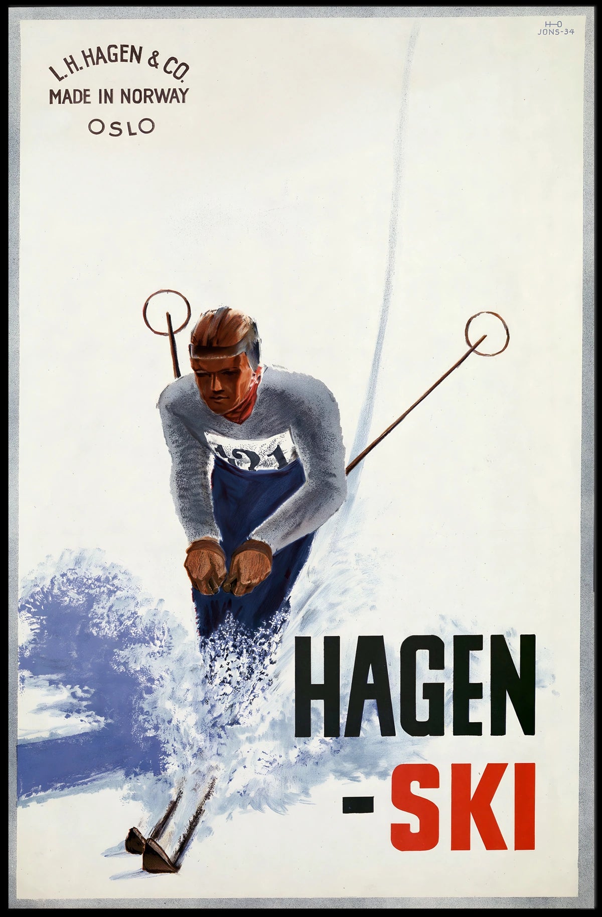 Hagen Ski Made In Norway Poster