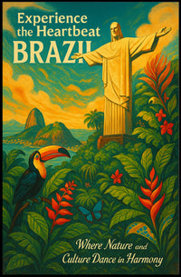 Experience The Heartbeat Of Brazil Poster