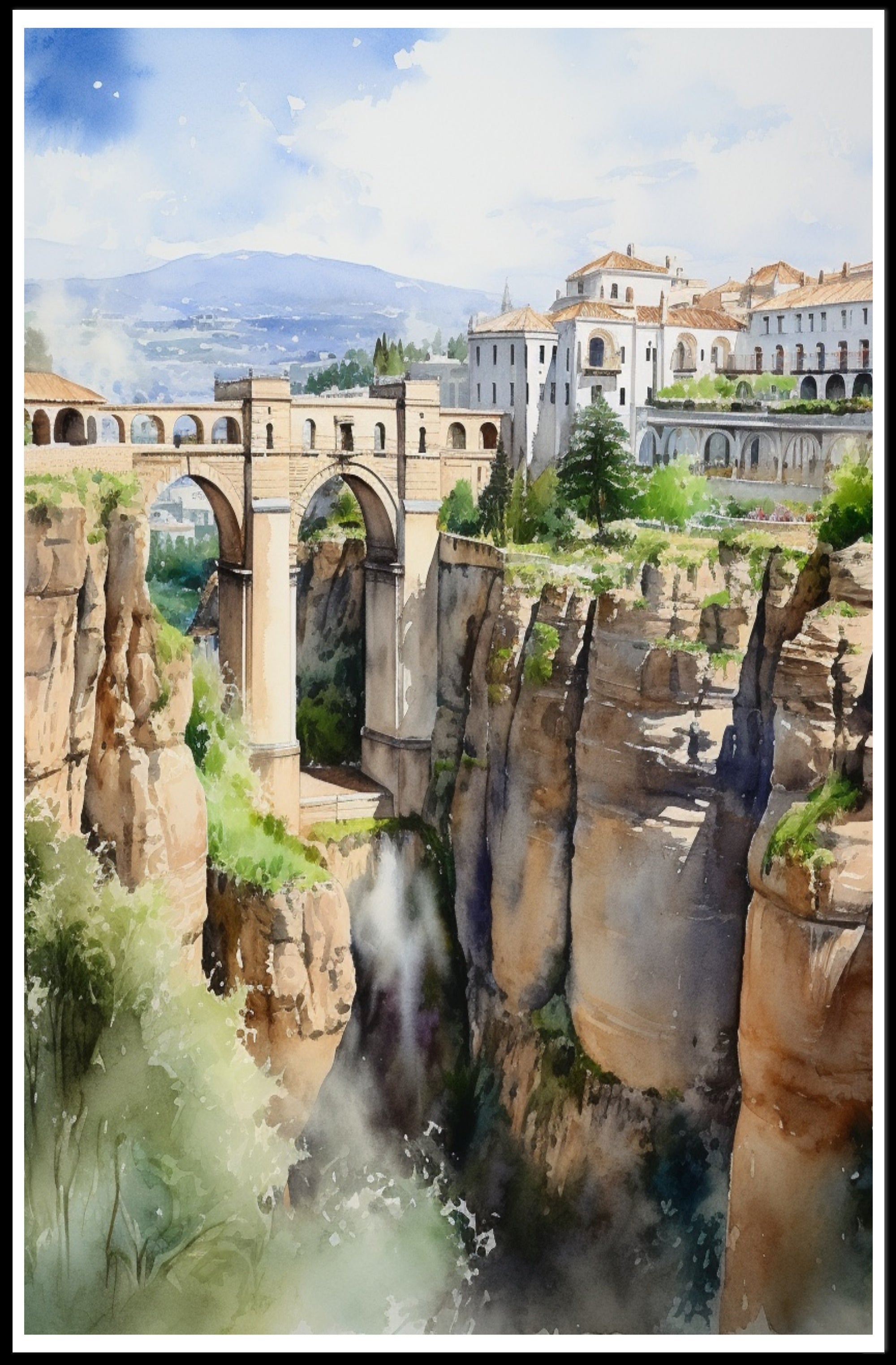 Bridge Over a Gorge Poster PosterGoat