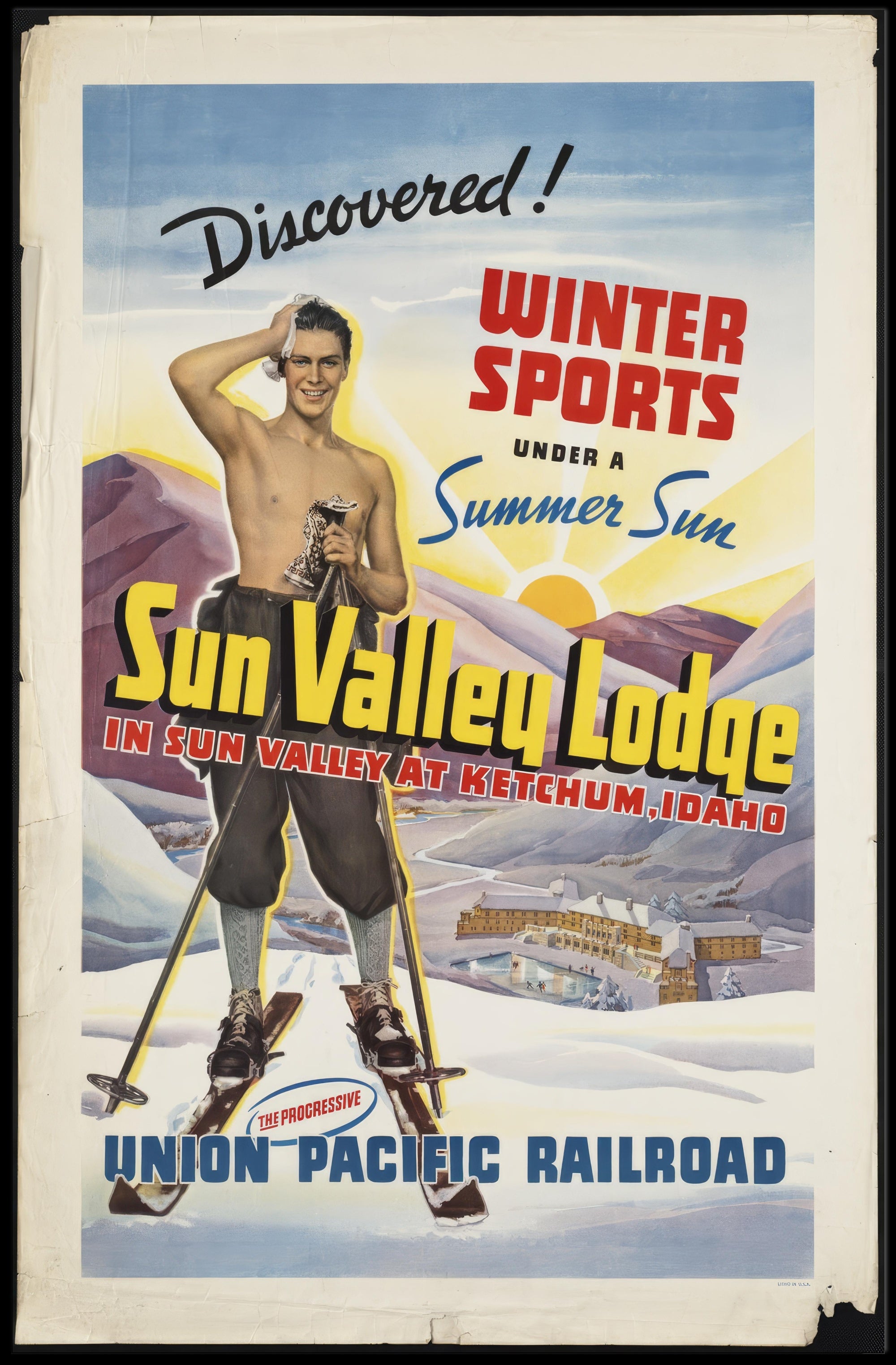 Winter Sports Adventure Sun Valley Travel Poster PosterGoat
