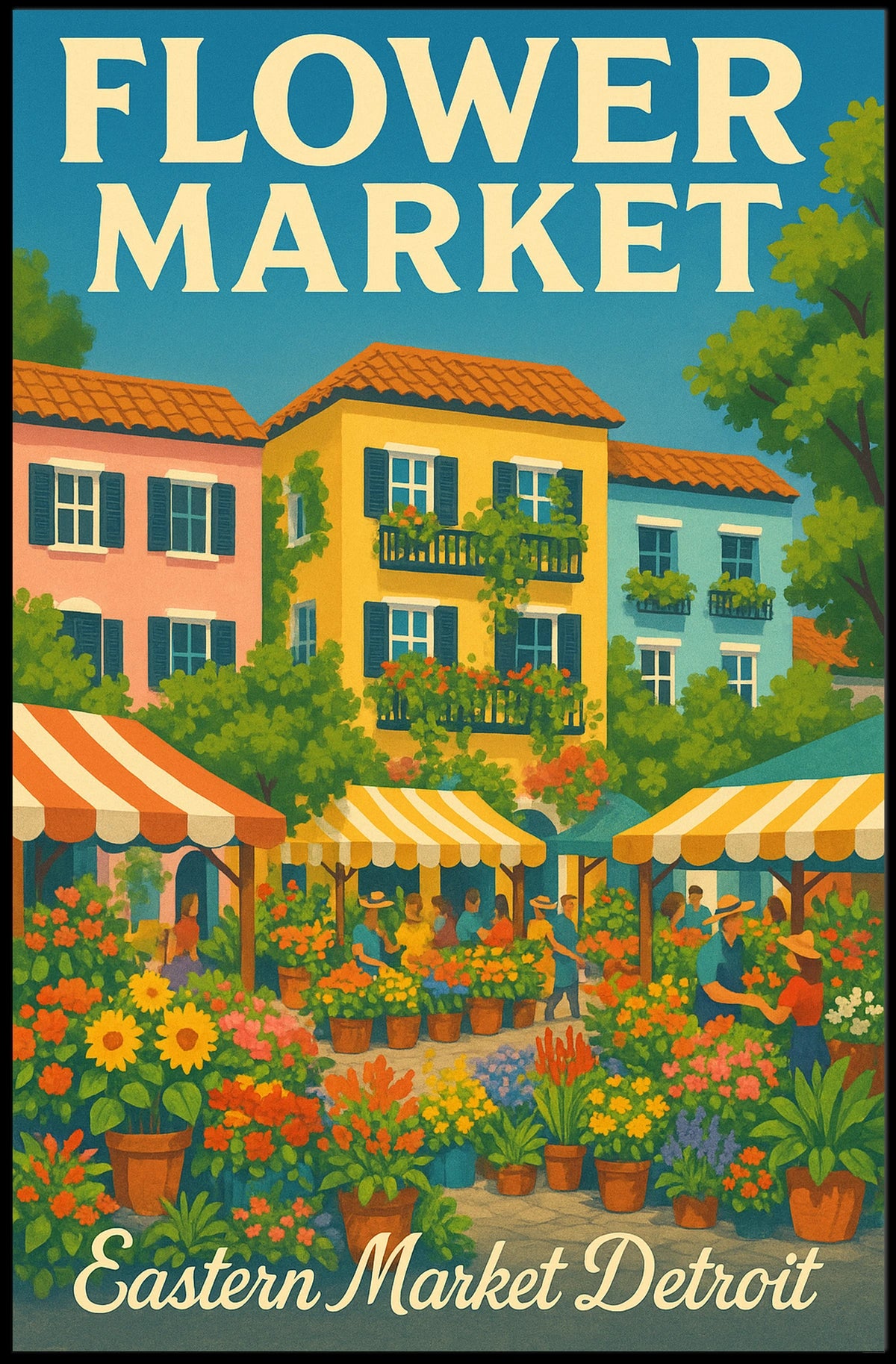 Flower Market Poster