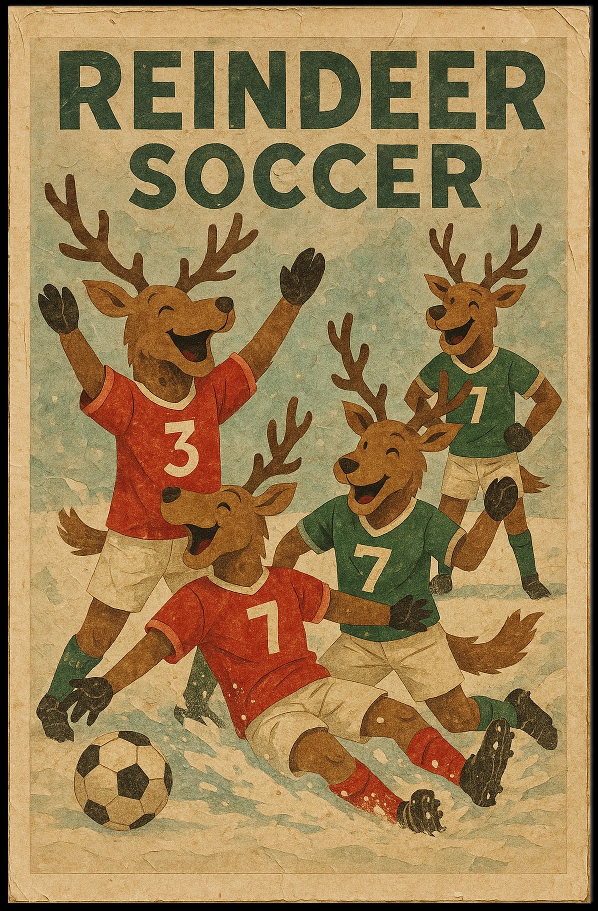 Reindeer Soccer Extravaganza Poster
