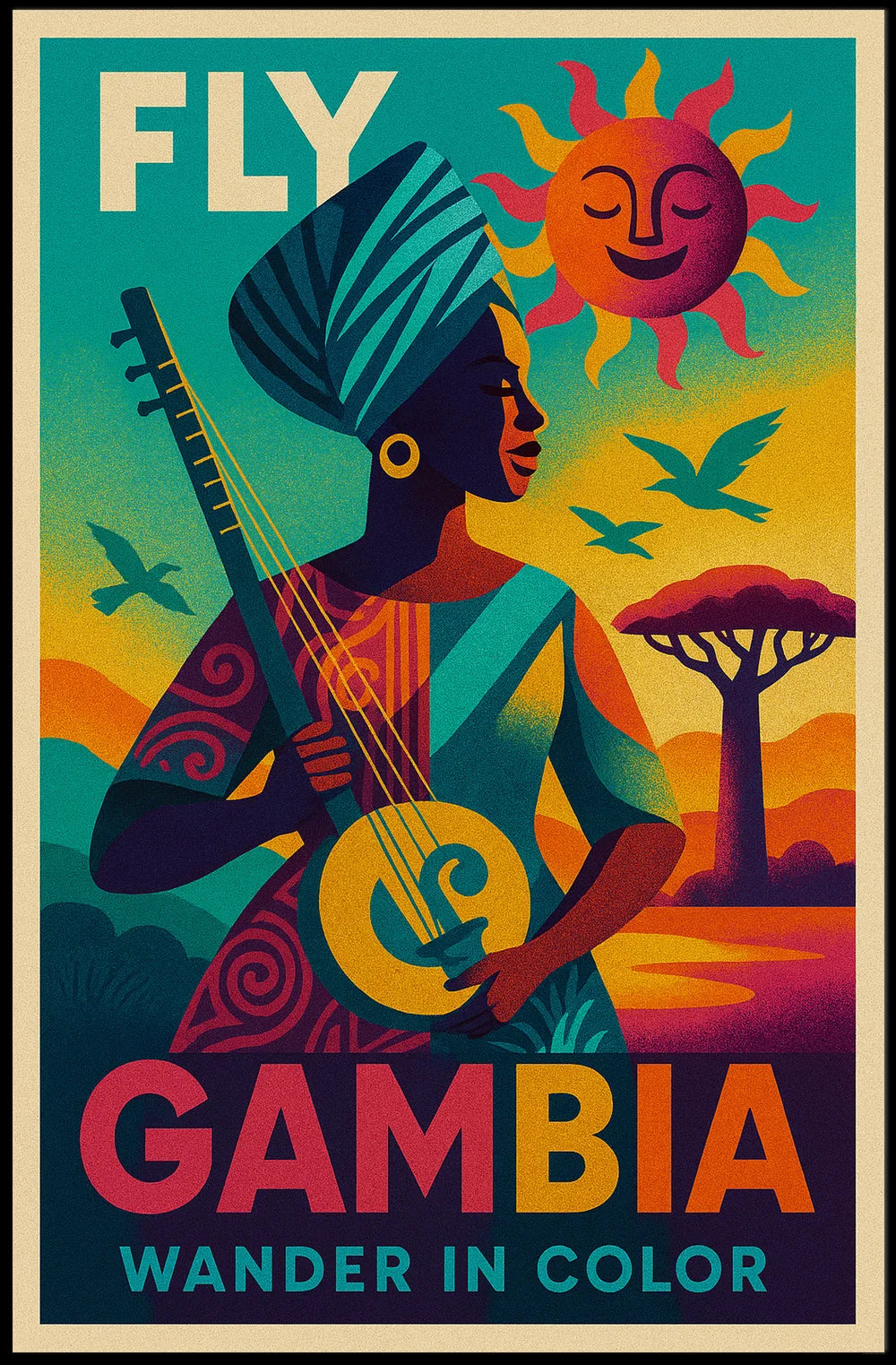 Wander in Color Vibrant Cultural Heritage Poster PosterGoat