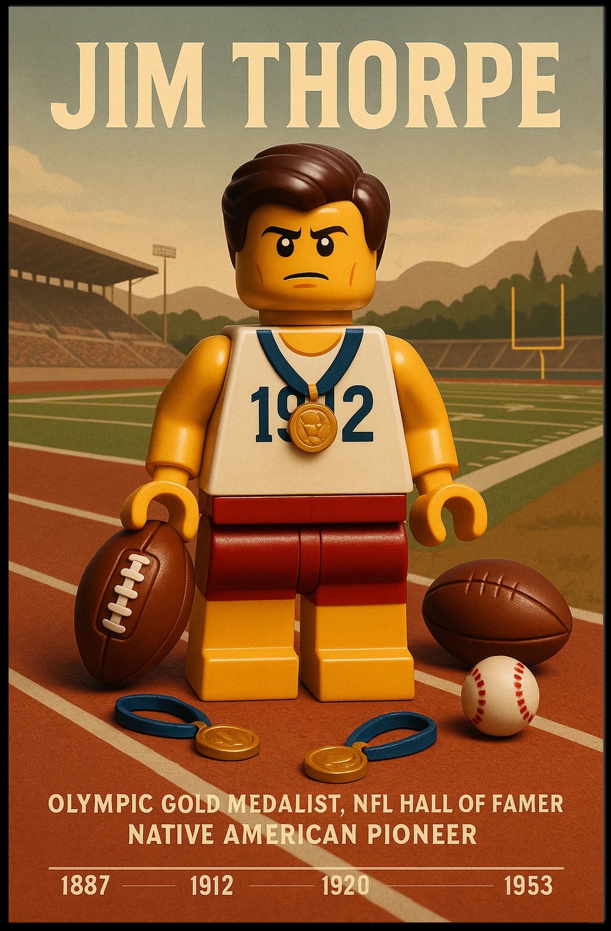 Celebrating Jim Thorpe A Legendary Athlete Jim Thorpe Poster