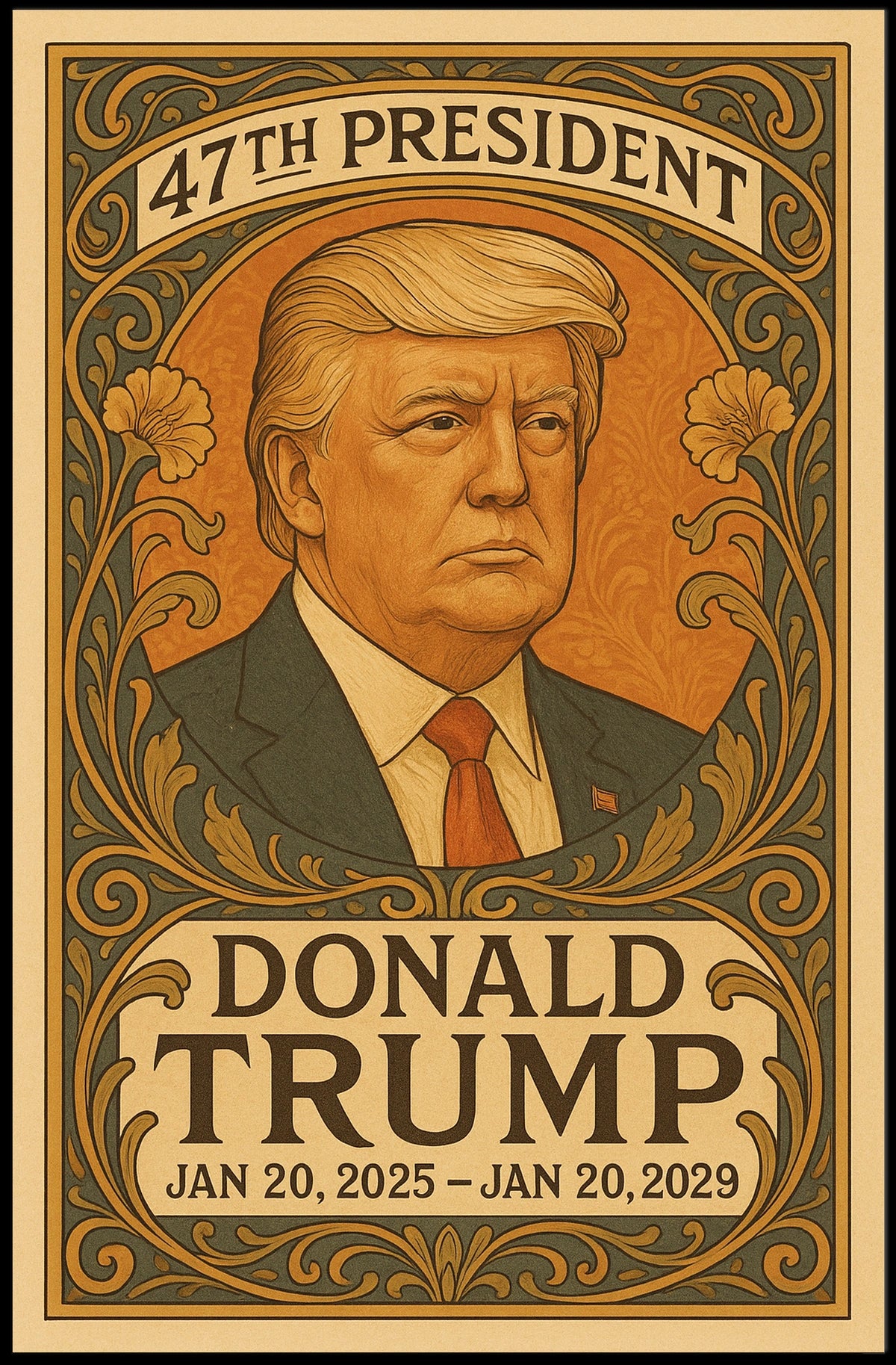 President Donald Trump A Legacy in Bloom Poster